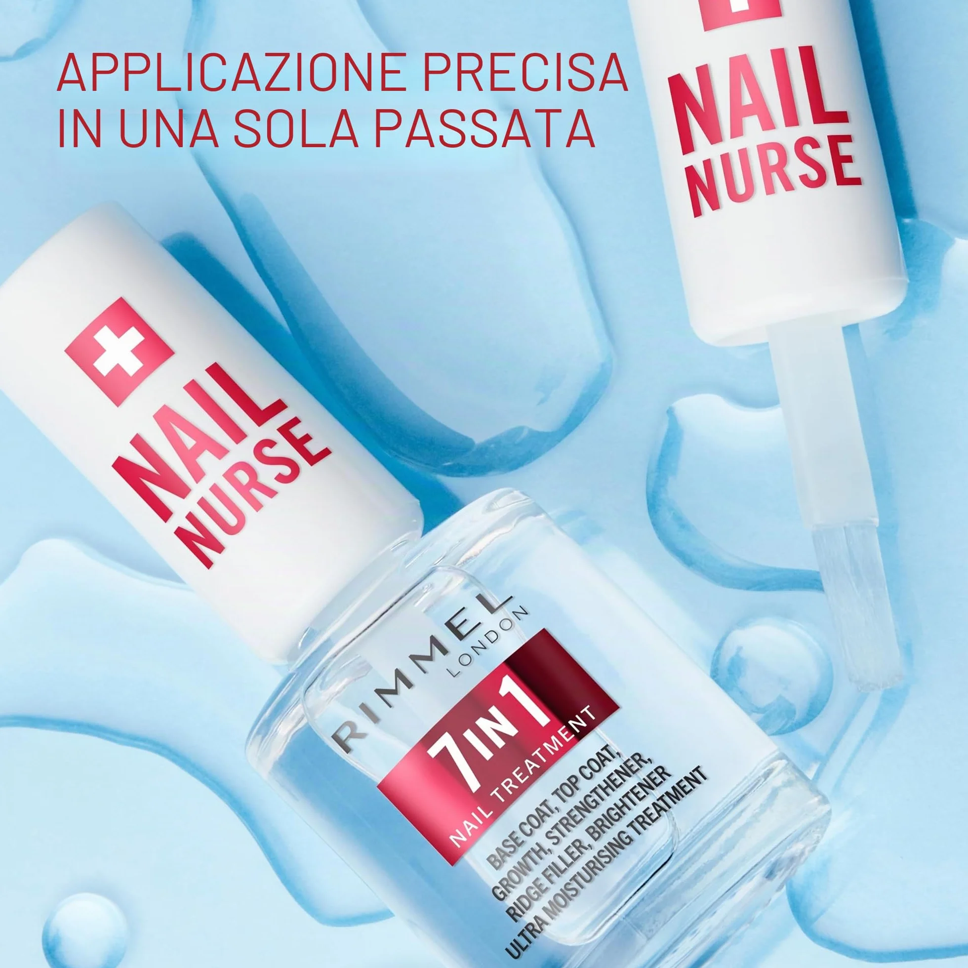 Rimmel London Nail Care Base & Top Coat 7 in 1 Rinforza 12ml