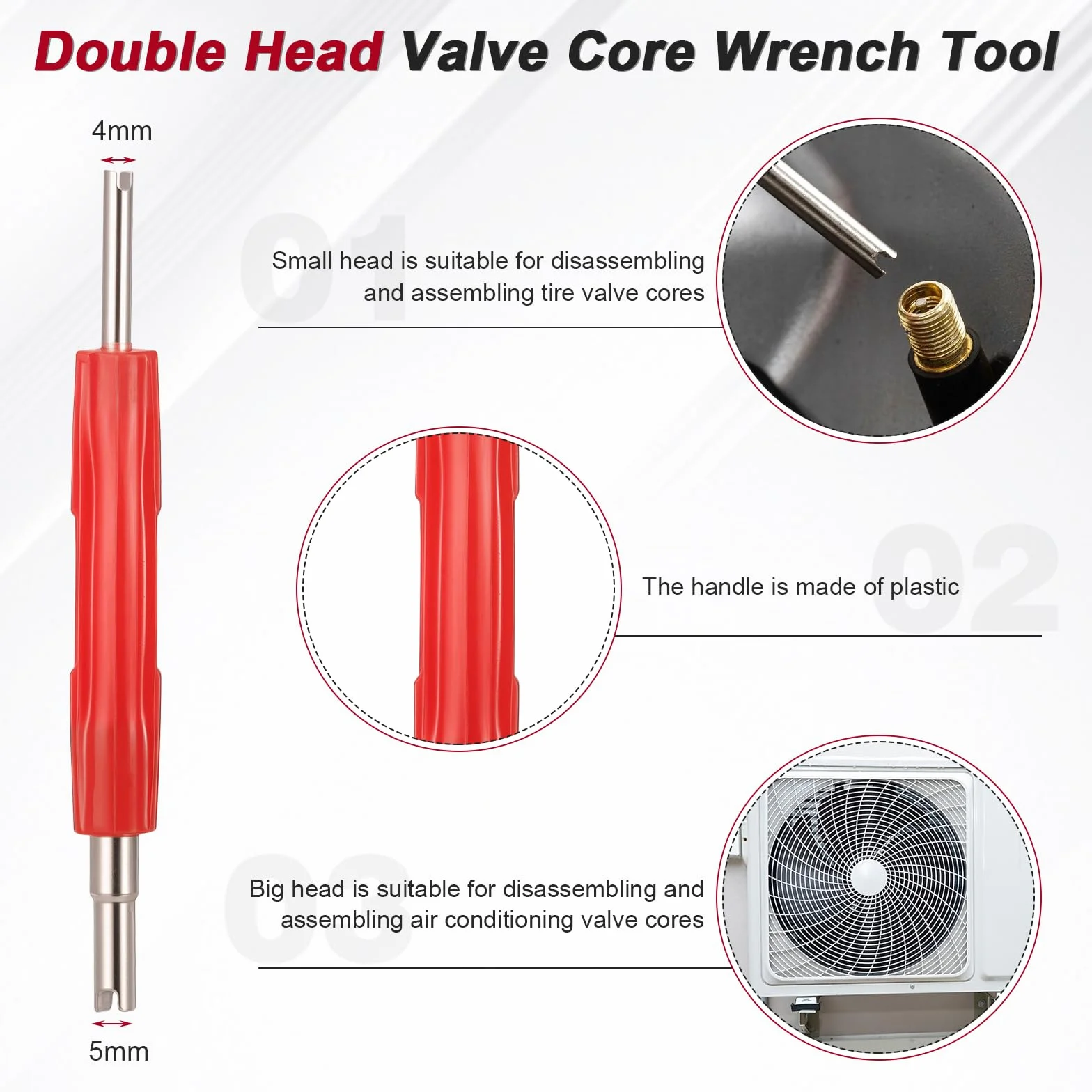 HSEAMALL 102PCS A/C Valvola Core R12 R134a Automotive Aria Condizionata Valvola Pneumatica Refrigerazione Steli Rimozione Kit