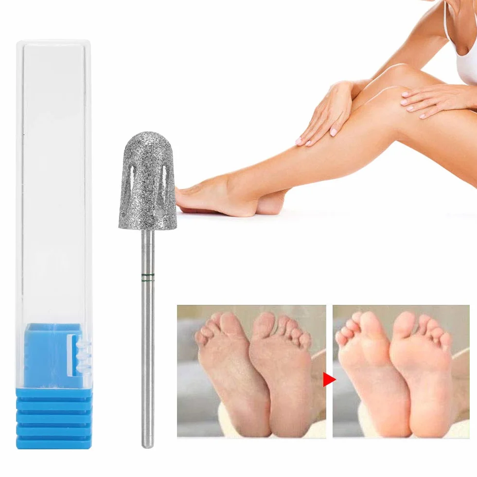 Diamantata Punta a Cono per Pedicure in Acciaio Inossidabile - Testina per Trapano Unghie Rimozione Calli
