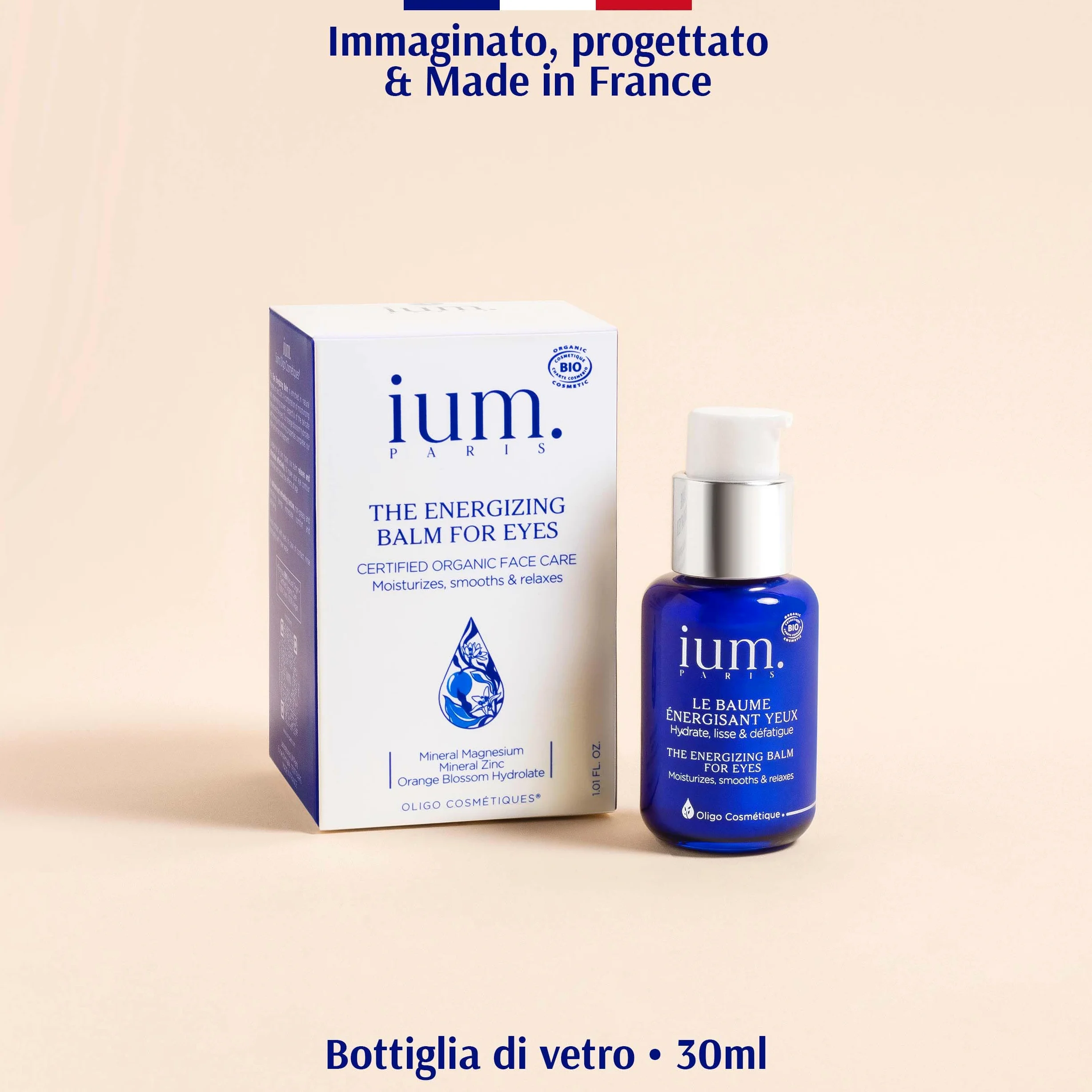 Crema Contorno Occhi Antirughe - Balsamo Energizzante Arricchito con Magnesio e Zinco Naturali - Crema Occhiaie Donna e Anti Borse Occhi Sotto Gli - Bio, Vegano - 30ml