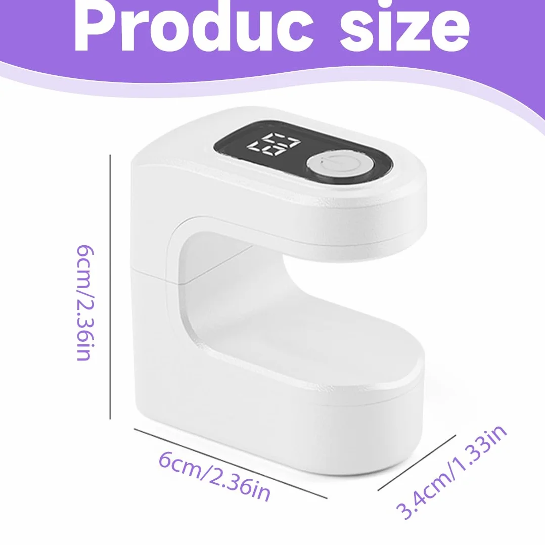 Lampada UV Unghie Portatile LED Asciugatore Gel 3W Ricaricabile USB-C Timer 30/60s