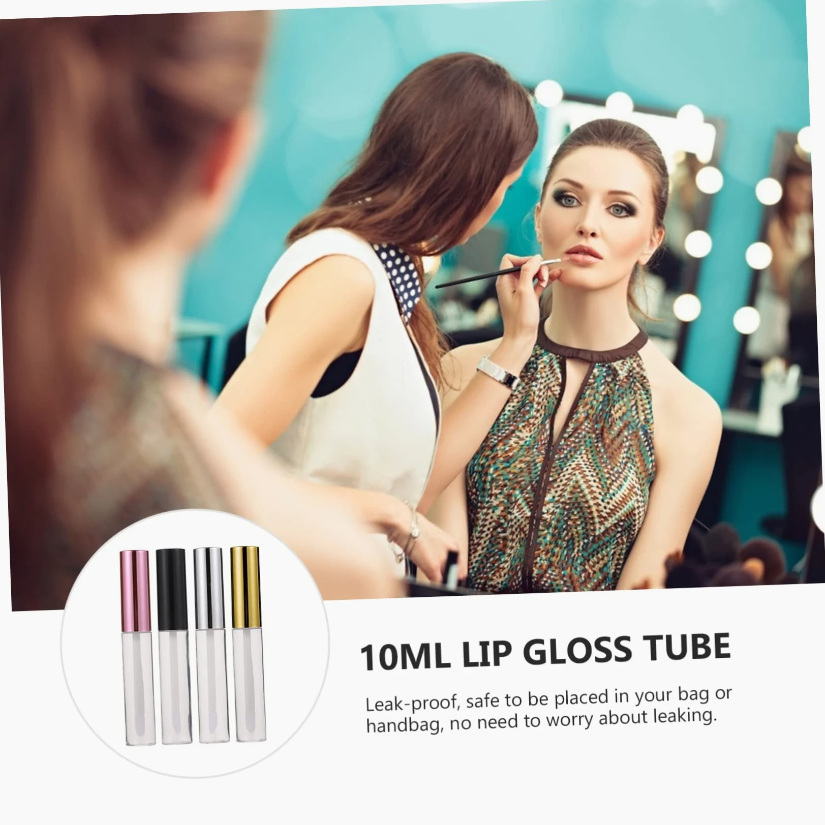 Tubetti per Gloss Labbra 10ml in Abs, Confezione da 40 Pezzi | Ricaricabili con Testina a Pennello, Formato Portatile, per Balsamo e Fai da Te Cosmetico