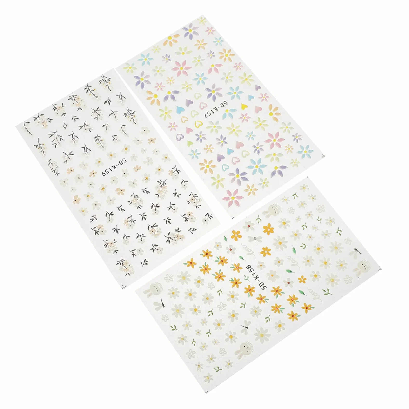 Healeved 15pezzi Adesivi Per Unghie Da Decorazioni Per Manicure Facili Da Applicare e Rimuovere Per Occasioni Speciali e Uso Quotidiano Sicuri e Compatibili Con La