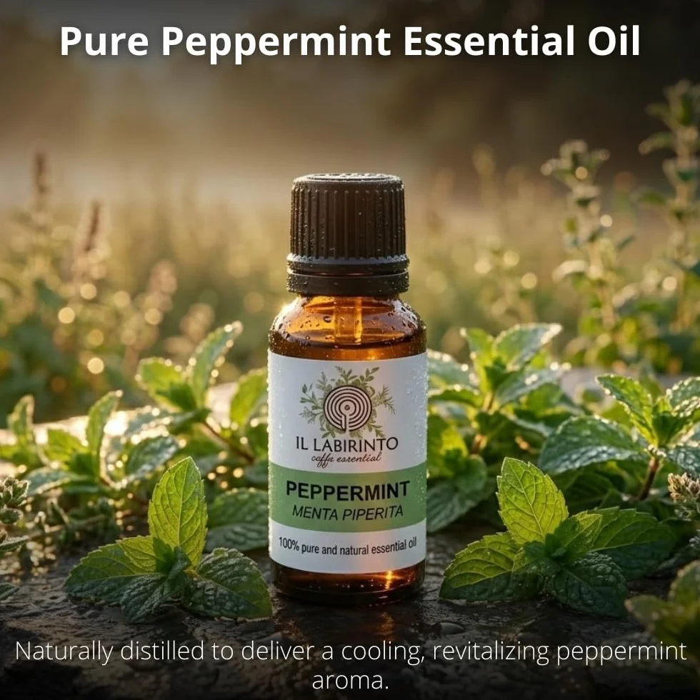Olio Essenziale Menta Piperita puro alimentare Italiana Il Labirinto Officinale 10ml