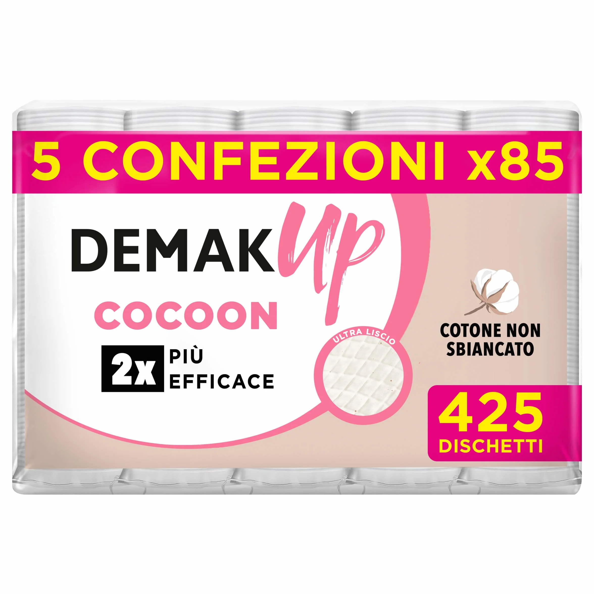 Demak'up Cocoon dischetti struccanti in cotone Maxi Formato 5 confezioni 425 dischetti