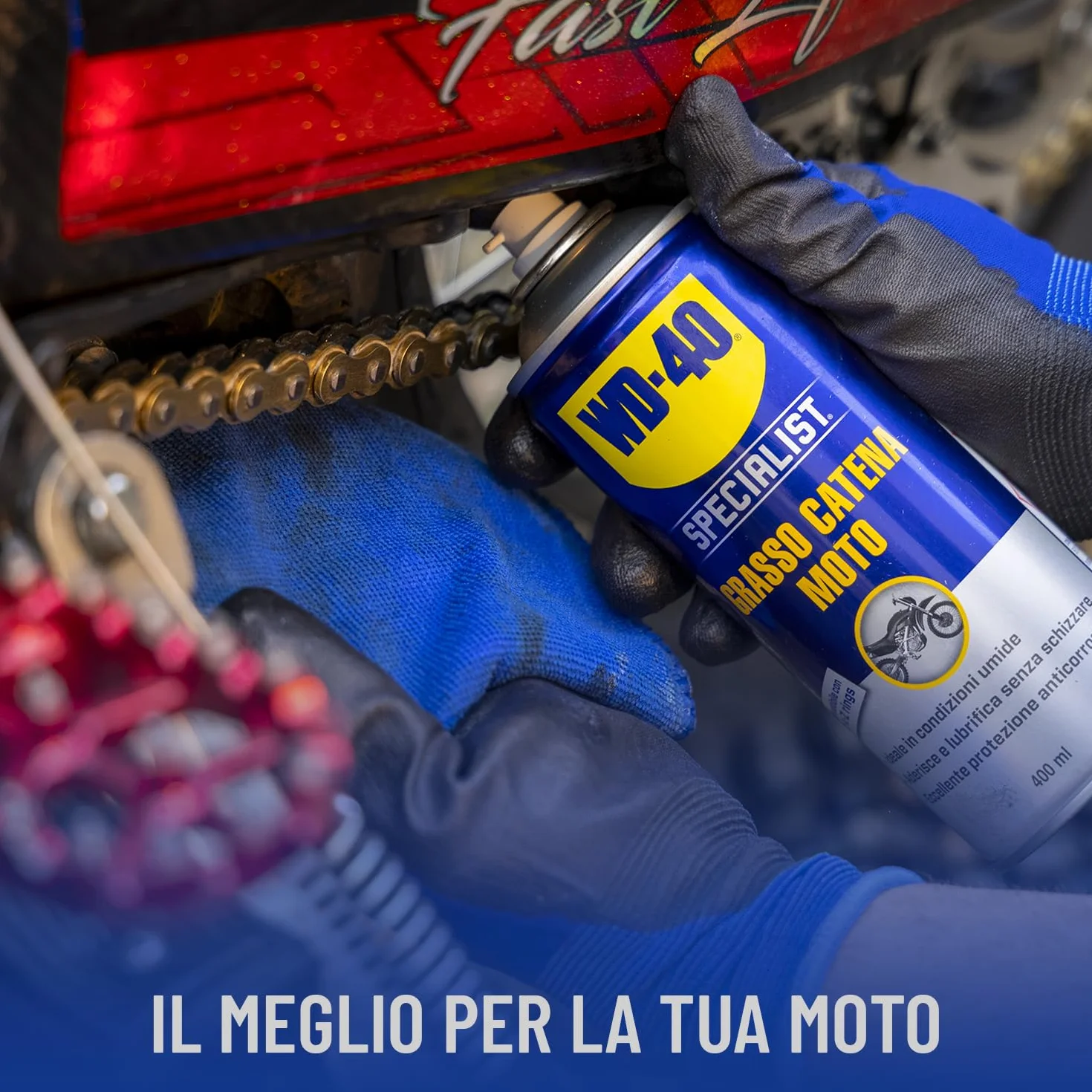 WD-40 Specialist Grasso Catena Moto Spray 400ml Lubrifica Antiruggine O X Z Rings