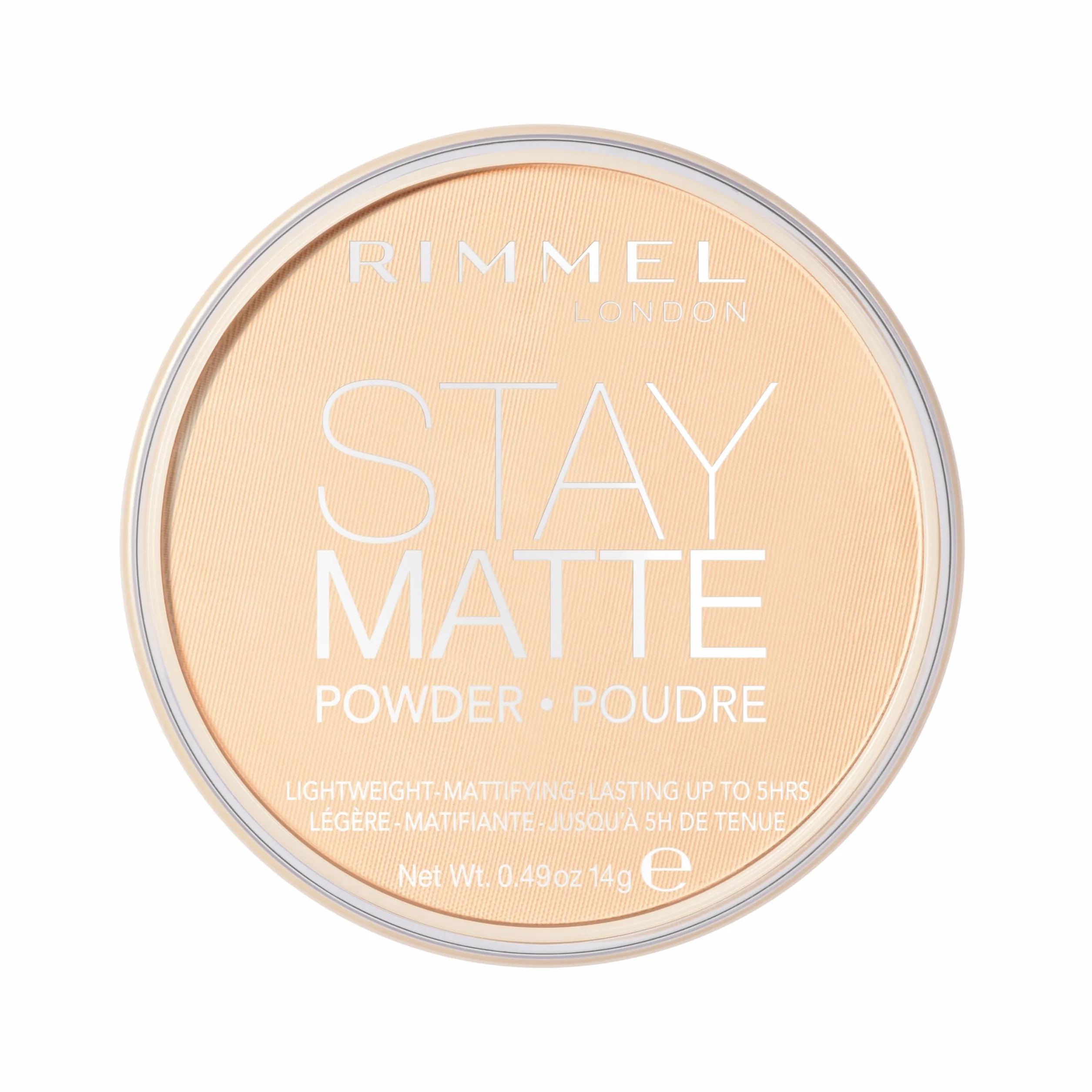 Rimmel London Cipria Compatta Stay Matte - Polvere Opacizzante a Lunga Tenuta per Pelli Grasse e Miste - Trasparente - 14 g