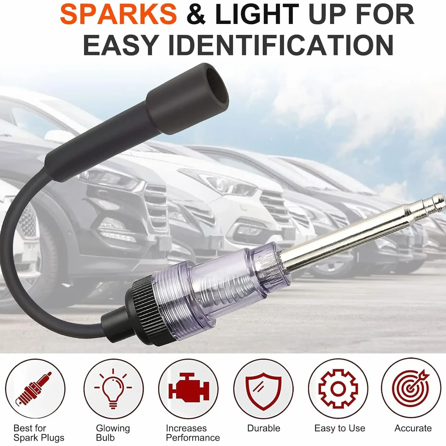 Tester per candele in linea, strumento di verifica del motore e diagnostica dell'indotto, accessori auto