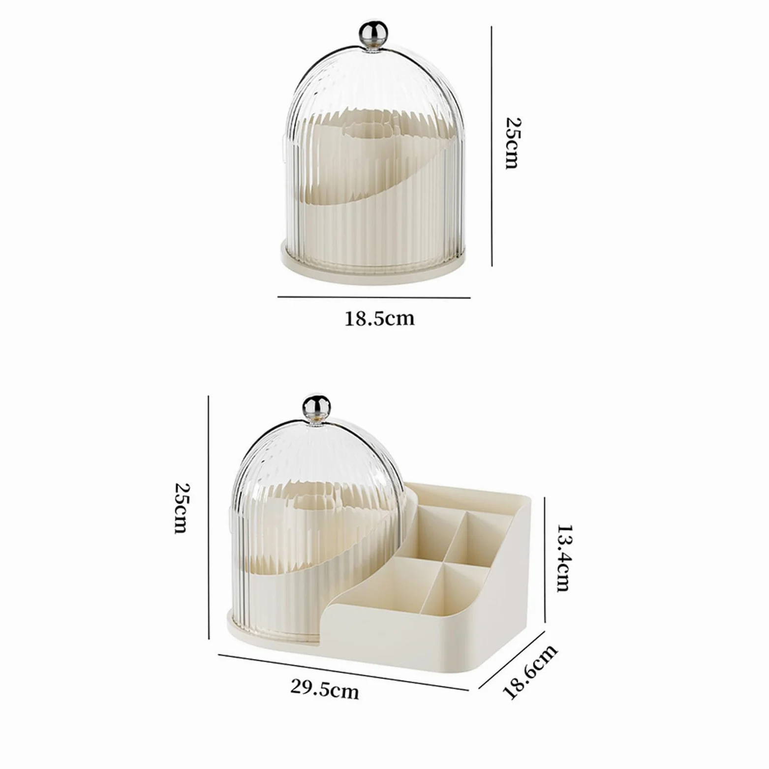 Porta pennelli per trucco con coperchio, Porta pennelli girevole a 360 gradi Organizzatore da scrivania Scatola portaoggetti da tavolo Conservazione per la cura della pelle