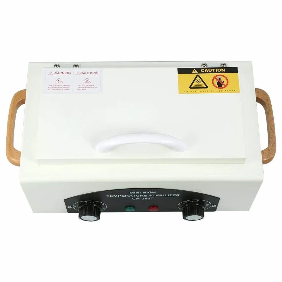 Sterilizzatore ad alta temperatura per unghie e strumenti dentali - Serbatoio smontabile in acciaio inossidabile per parrucchieri e manicure professionali