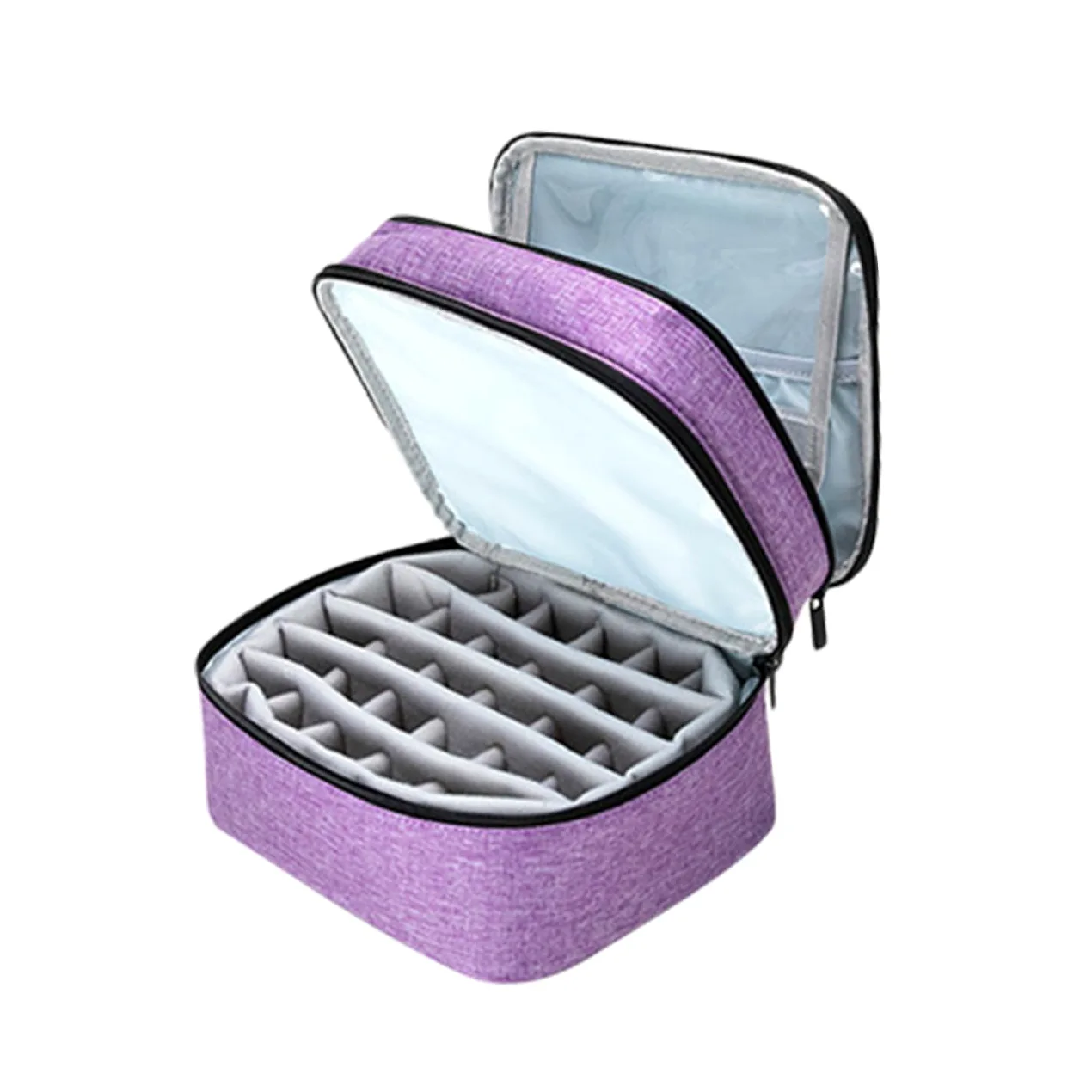 Gatuida Borsa Organizer per Smalti e Oli Essenziali Maniglia Custodia Portatile per Trasporto e Riporre Oggetti in Modo Razionale Base Rimovibile Coperchio Sicuro