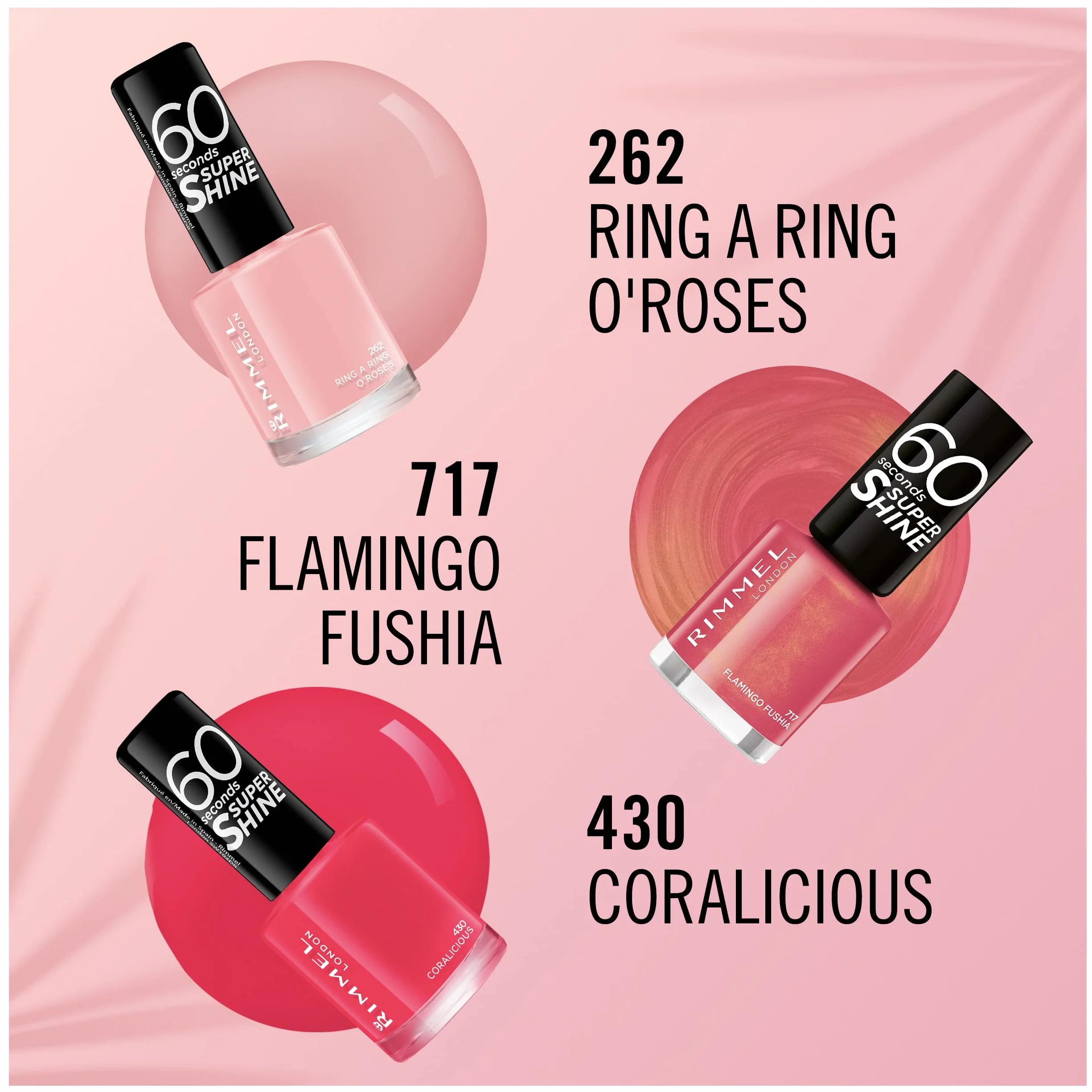 Rimmel London 60 Seconds Super Shine Smalto 8 ml 262 RINGARING Roses