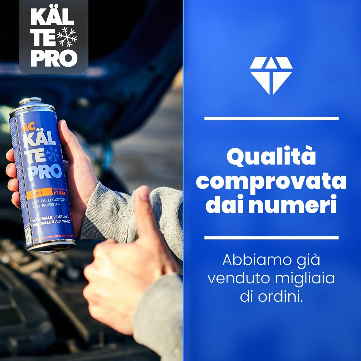 Kit Ricarica Clima Auto R134a 2-in-1 Gas Refrigerante con Olio Lubrificante 755g 1995-2016