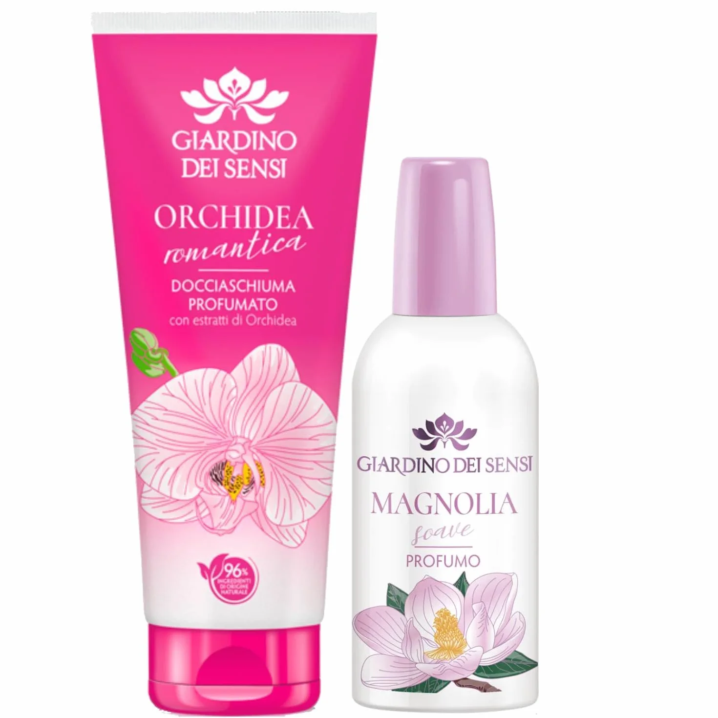 Giardino Dei Sensi Magnolia Soave – Profumo Donna Spray 100 ml + Doccia Schiuma 100 ml In Omaggio – Fragranza delicata, set completo per un rituale di bellezza (Magnolia 1)