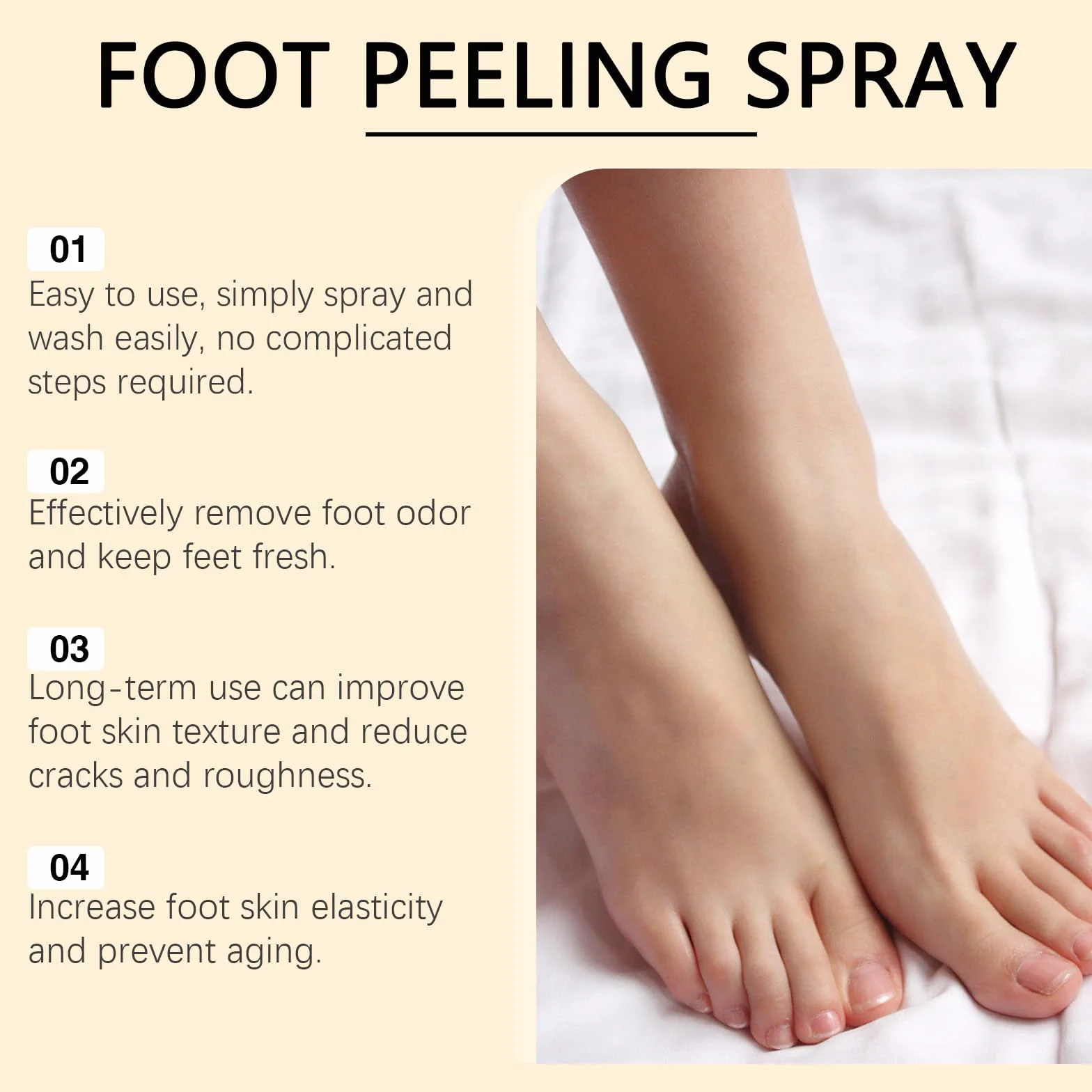 Spray Peeling per Calli e Idratante Nutriente Peel Off - Esfoliante Istantaneo per Piedi