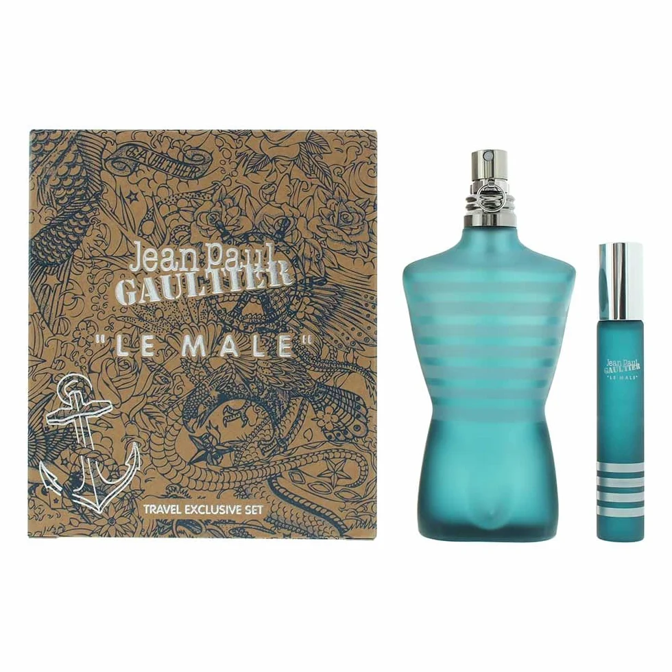 Jean Paul Gaultier Le Male Travel Exclusive Set da uomo, 125 ml EDT + 20 ml EDT