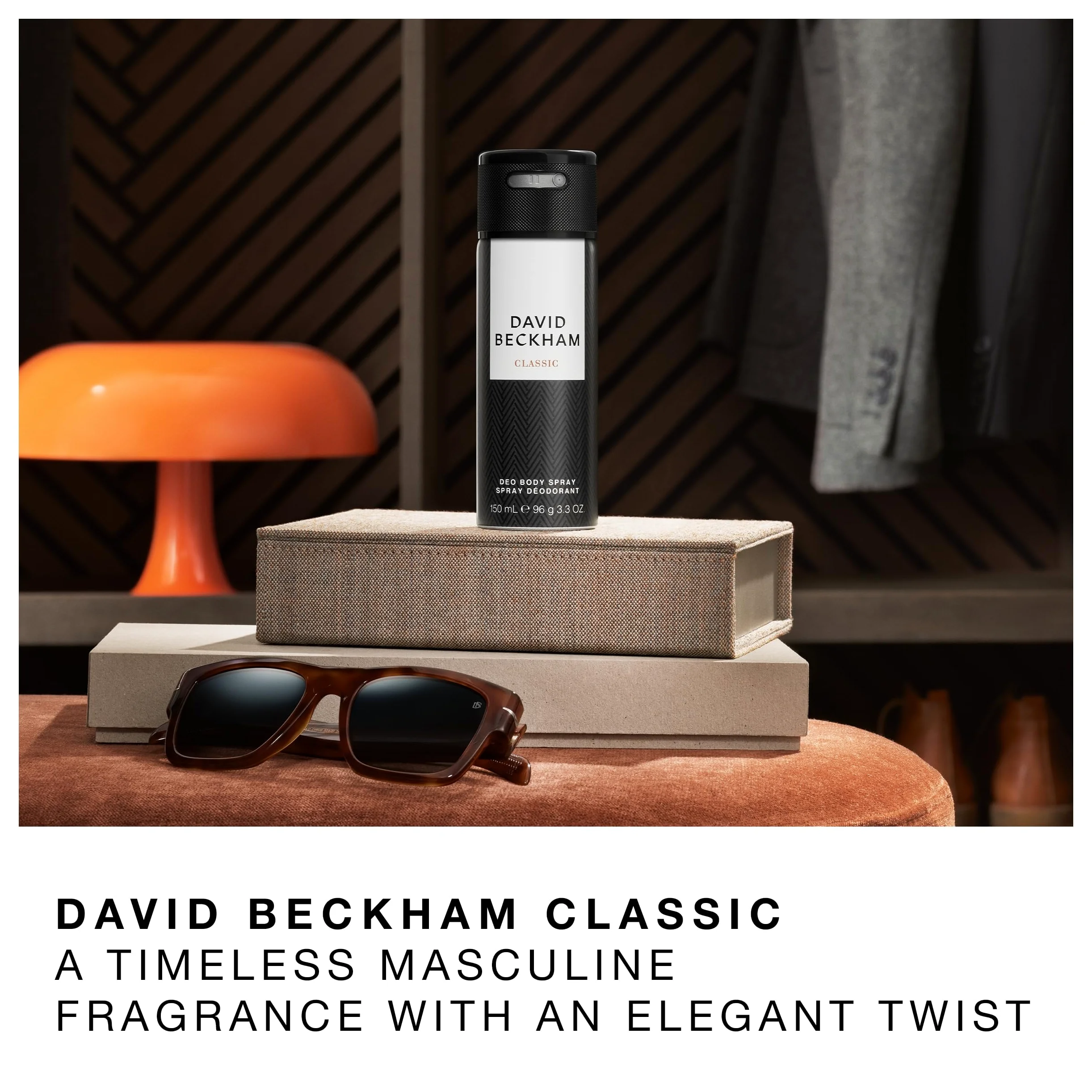 David Beckham Classic Gents Deodorante Spray Corpo Anti-Traspirante per Uomo, Confezione da 3 150 ml