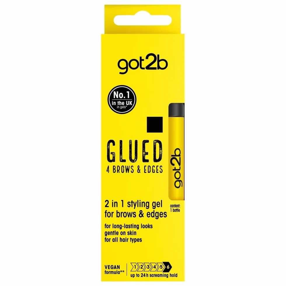 got2b Gel per sopracciglia 2 in 1 incollato per sopracciglia e bordi, tenuta 72 ore, senza residui bianchi o appiccicosità, vegano, senza silicone, senza alcool, 16 ml