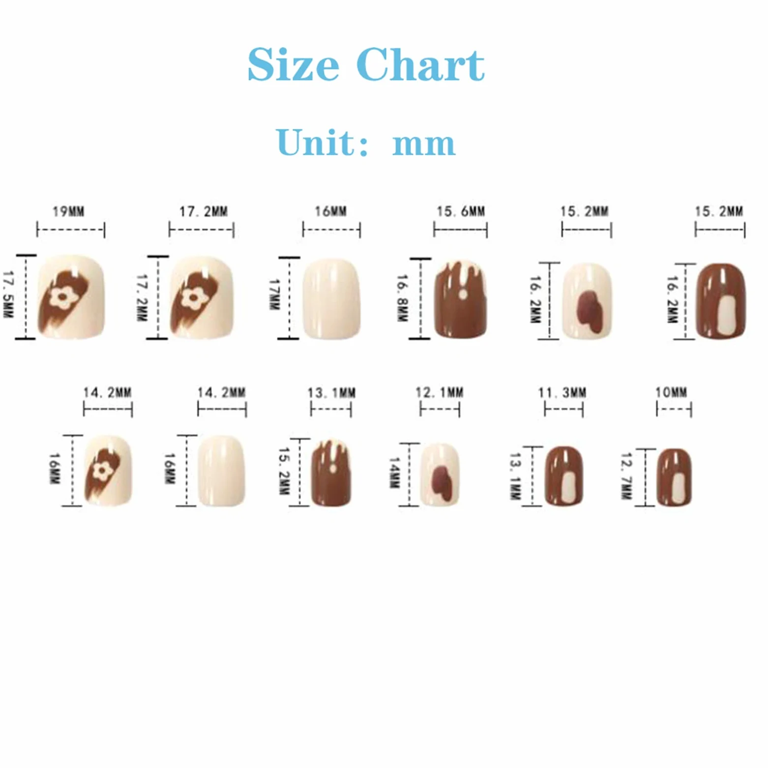 Unghie finte quadrate Copertura completa corta Colla inclusa Fiori di ciliegio francese Premere sulle unghie 24 pezzi Suggerimenti per nail art per saloni di bellezza e donne Nail art fai-da-te