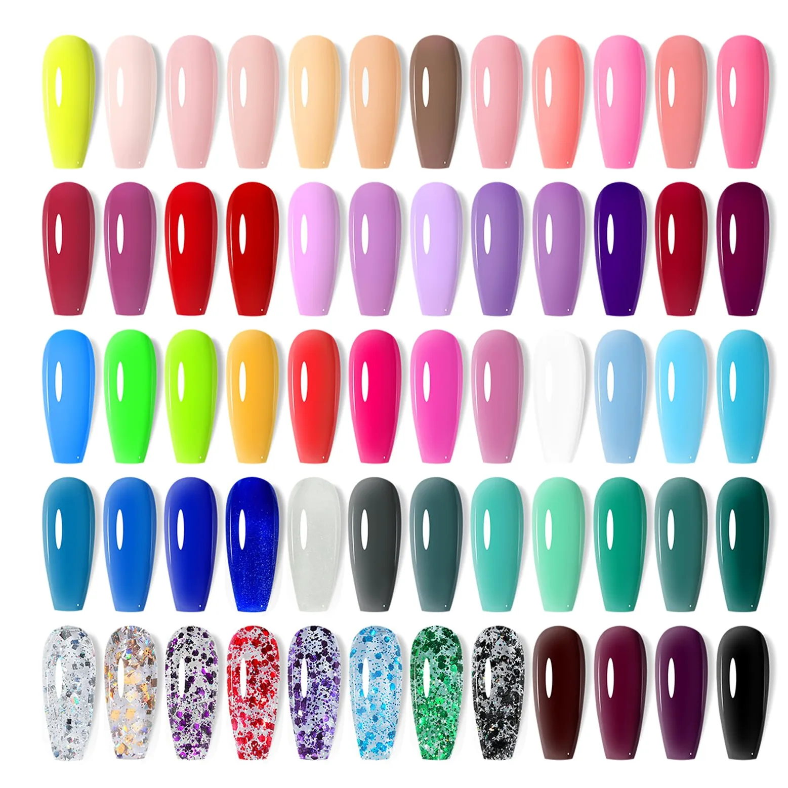 Set Smalto per Unghie Gel 60 Colori Asciugatura Rapida Lunga Durata | Smalto Gel Per Casa Salon Manicure Spa Viaggio Matrimonio Festa Sposa Vacanza Festival