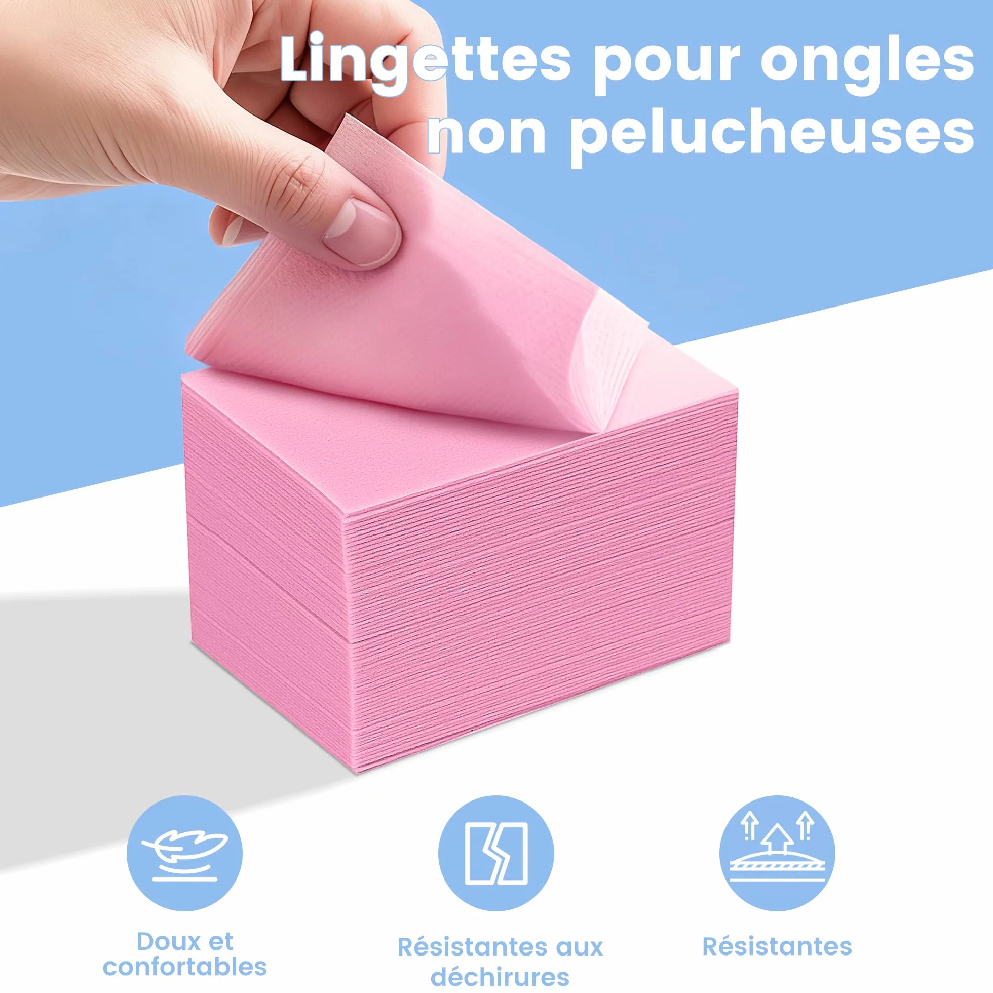 Pezzi Pad Unghie per Sgrassare Dischetti Cotone Senza Pelucchi Remover Semipermante Salviette Struccanti Solvente Sgrassatore Unghie Gel Acetone Pulizia Rosa 630