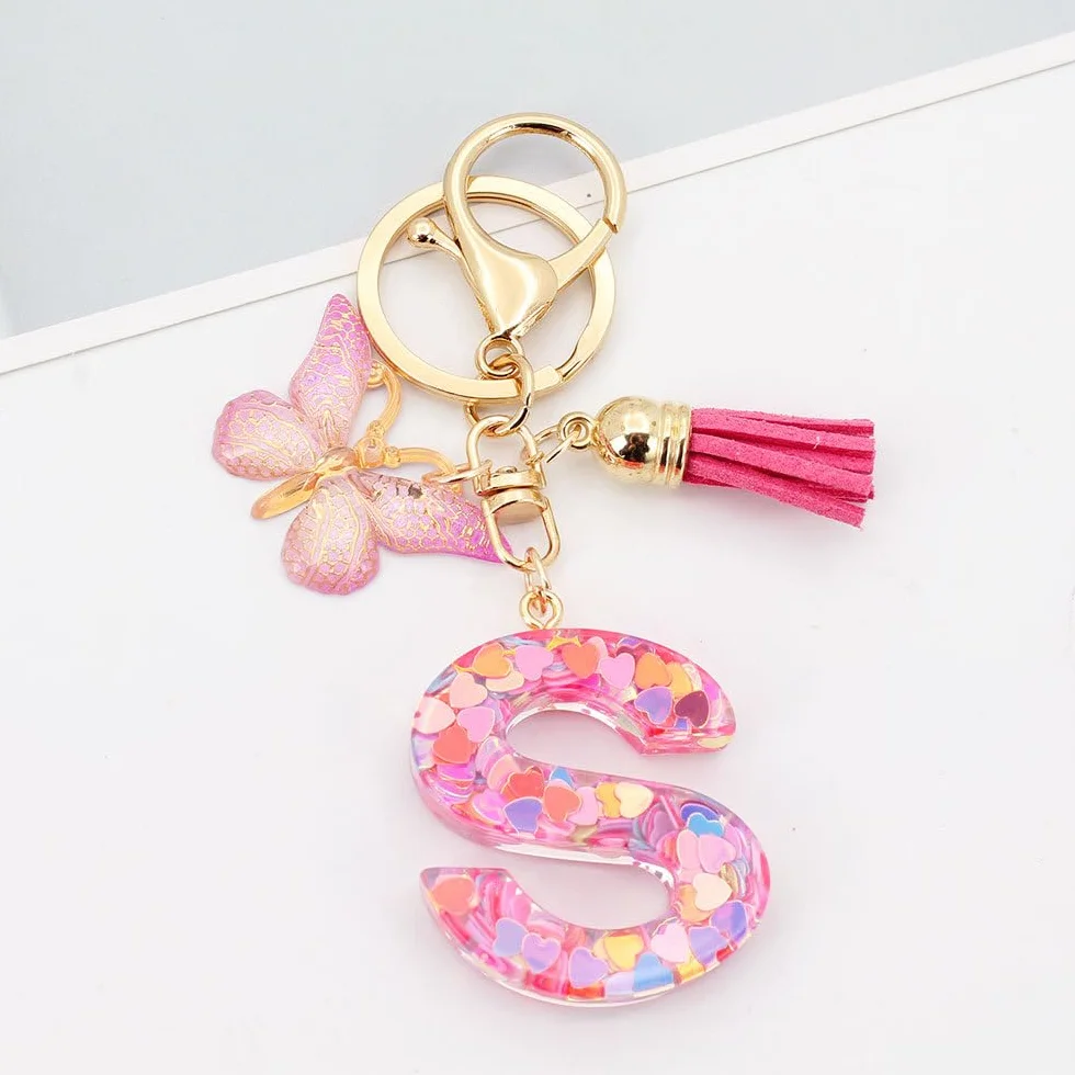 Pochette Personalizzata Beauty Case Portachiavi Bambina Ragazza con Iniziale Regalo Natale Donna Rosa