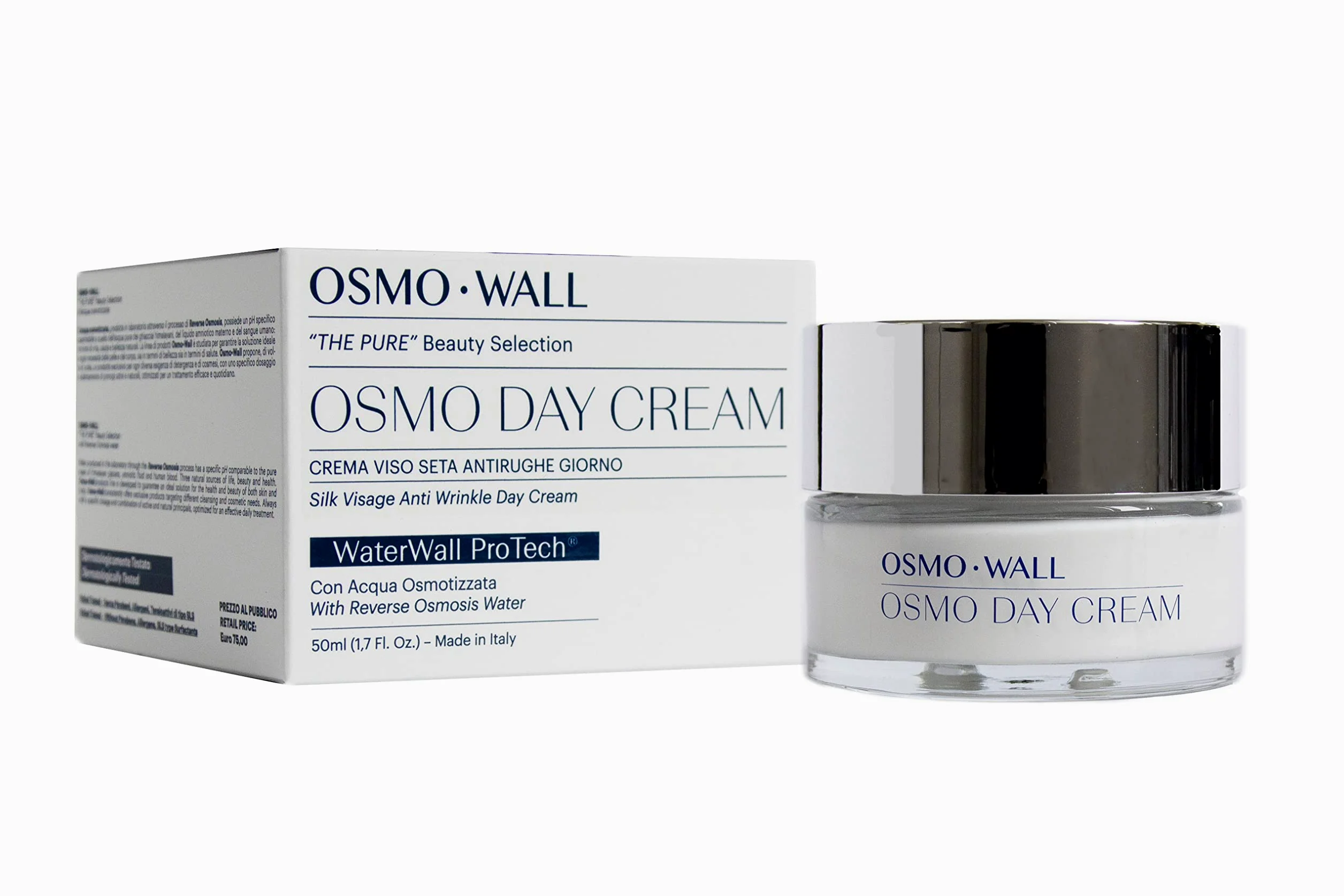 Osmowall OSMO DAY CREAM Crema Viso Idratante Antirughe effetto seta. Idratazione profonda, contrasta la formazione delle rughe. Unisex - 50 ml