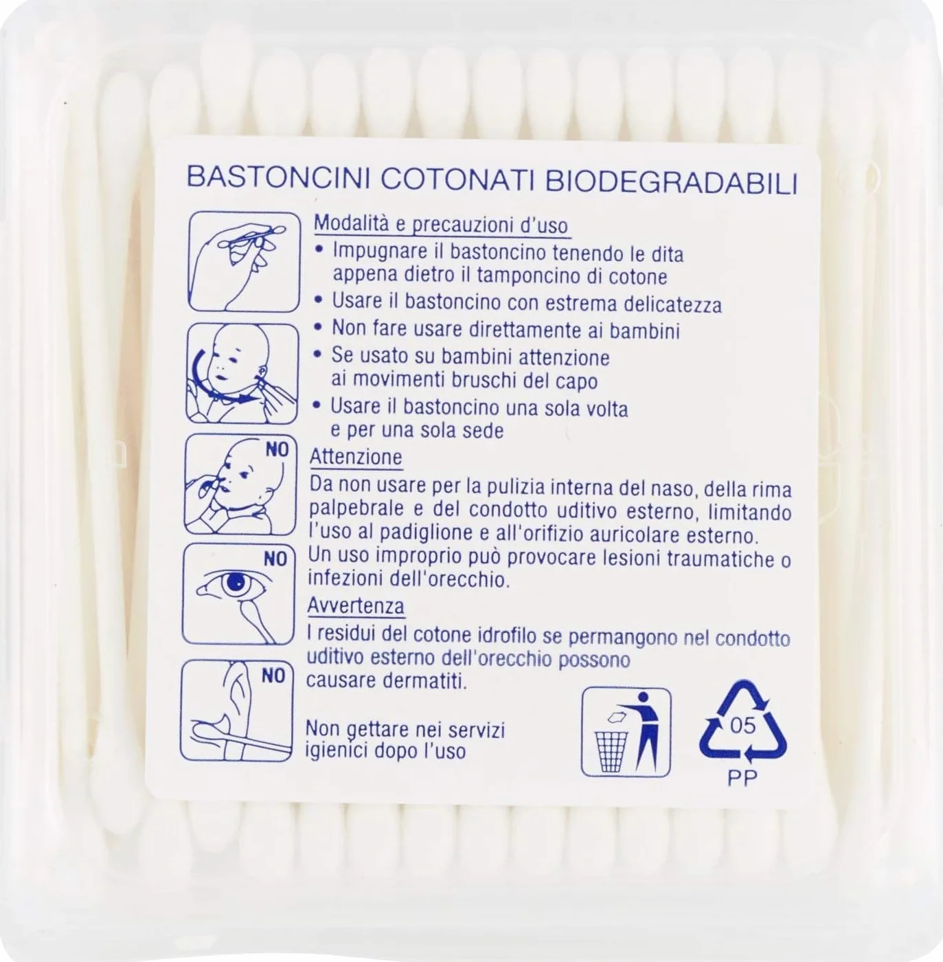 Hansaplast Bastoncini Cotonati in Carta Biodegradabile, 1 confezione x 200 pezzi, 100% Puro Cotone Idrofilo, Adatti per Pelli Sensibili, Made in Italy