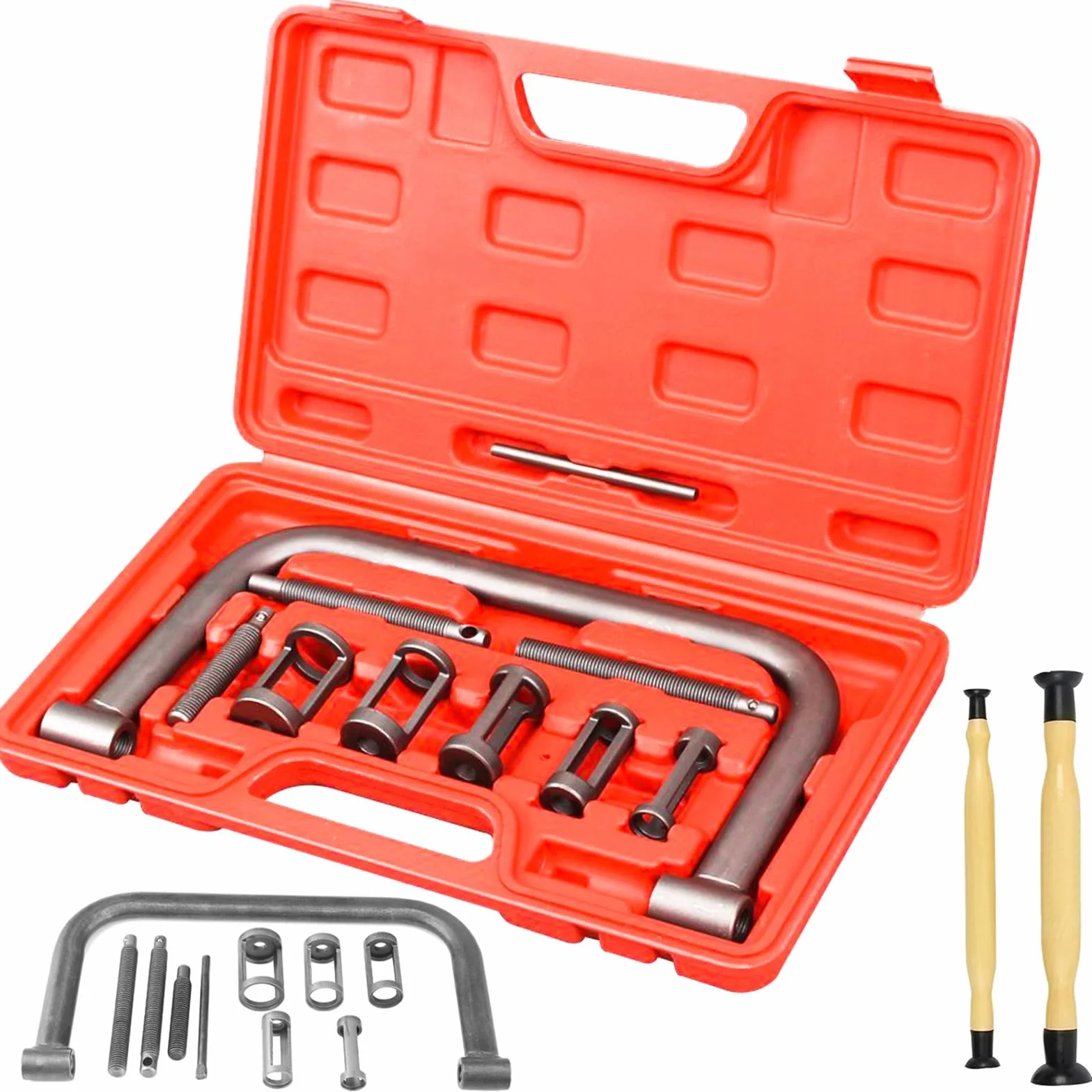 12 Pezzi Compressore Molle della Valvola Kit, Compressore Molla Valvola con Parti di Macinazione della Valvola, Compressore Auto Accessori, Kit Attrezzi Moto, per Moto Furgoni Auto
