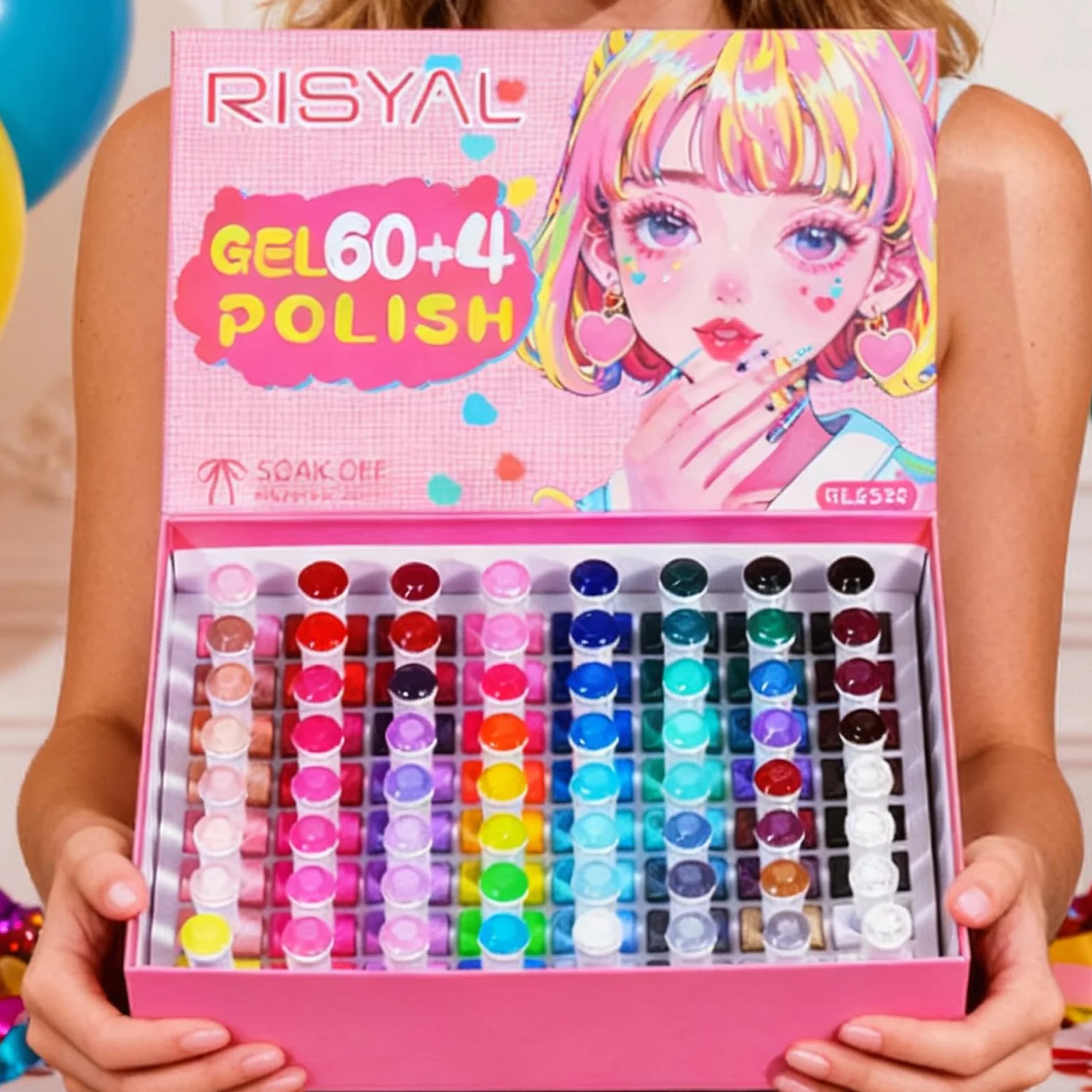 Set di smalti gel per unghie 60 colori ad asciugatura rapida | Colori Vernici Ibridi Per Vacanze Soggiorno Casa Viaggi Matrimonio Spa Ciclismo