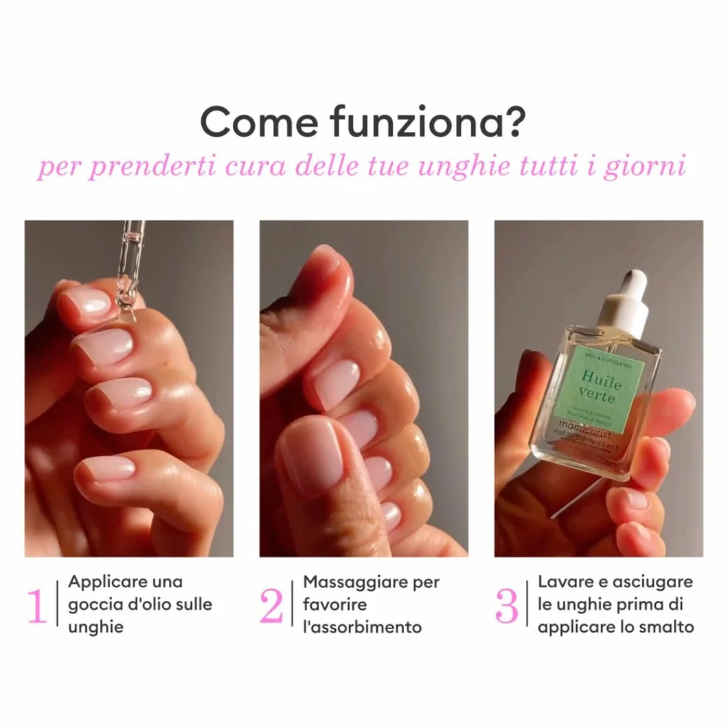 Manucurist Olio Verde per unghie - Olio cuticole unghie - Nutre e rigenera unghie e cuticole - Favorisce la ricrescita - Mix di 6 oli - 99% bio-based - Vegan - 15 ml - Idee Regalo Donna