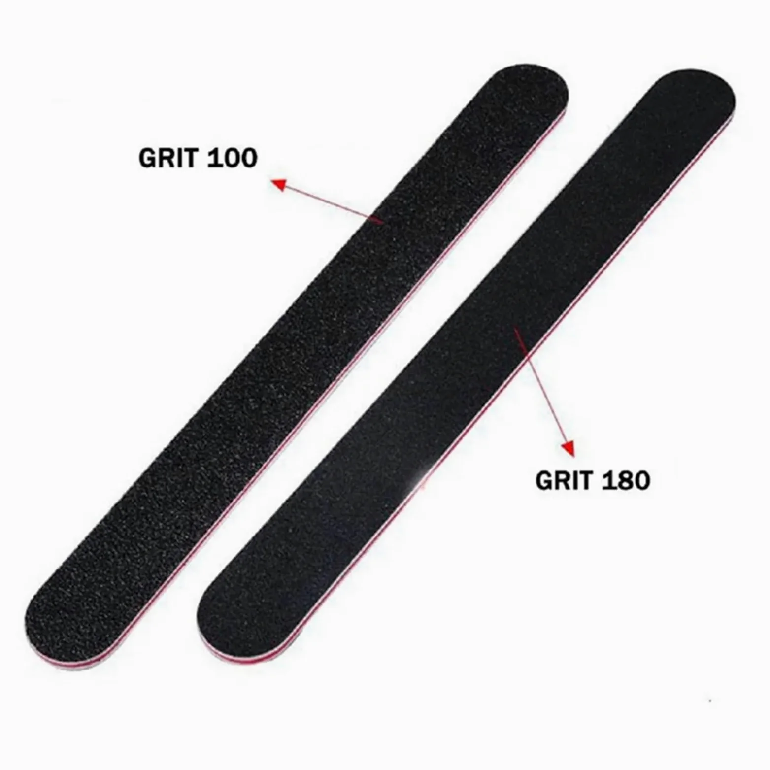 10/20/50 pezzi Lima for unghie professionale Lima for unghie Carta vetrata nera Lime dritte e angolari Lime for lucidatura abrasiva(C-50pcs)