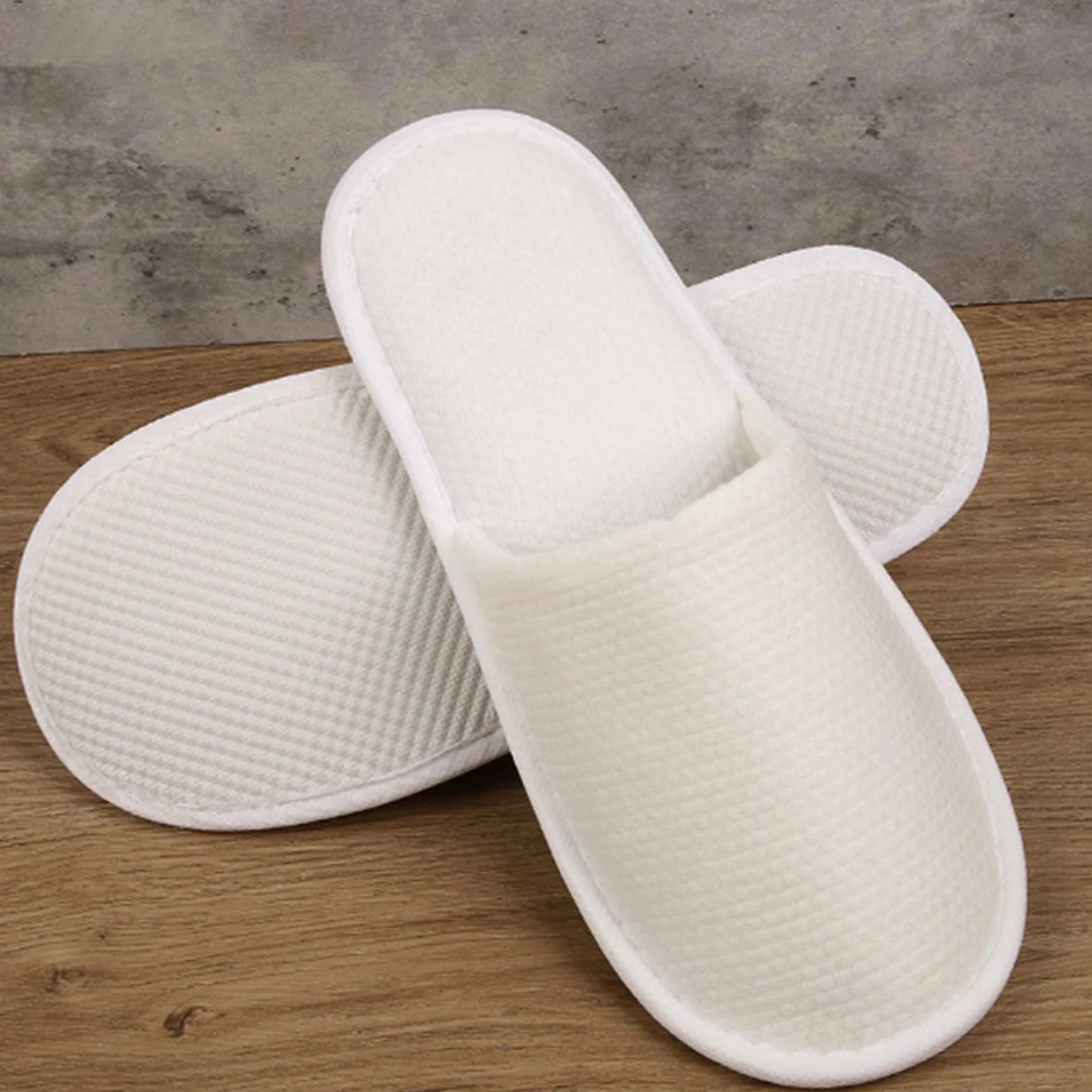 Set di 20 paia di pantofole in spugna bianca Per hotel, spa e ospiti Taglia universale 28x11 cm