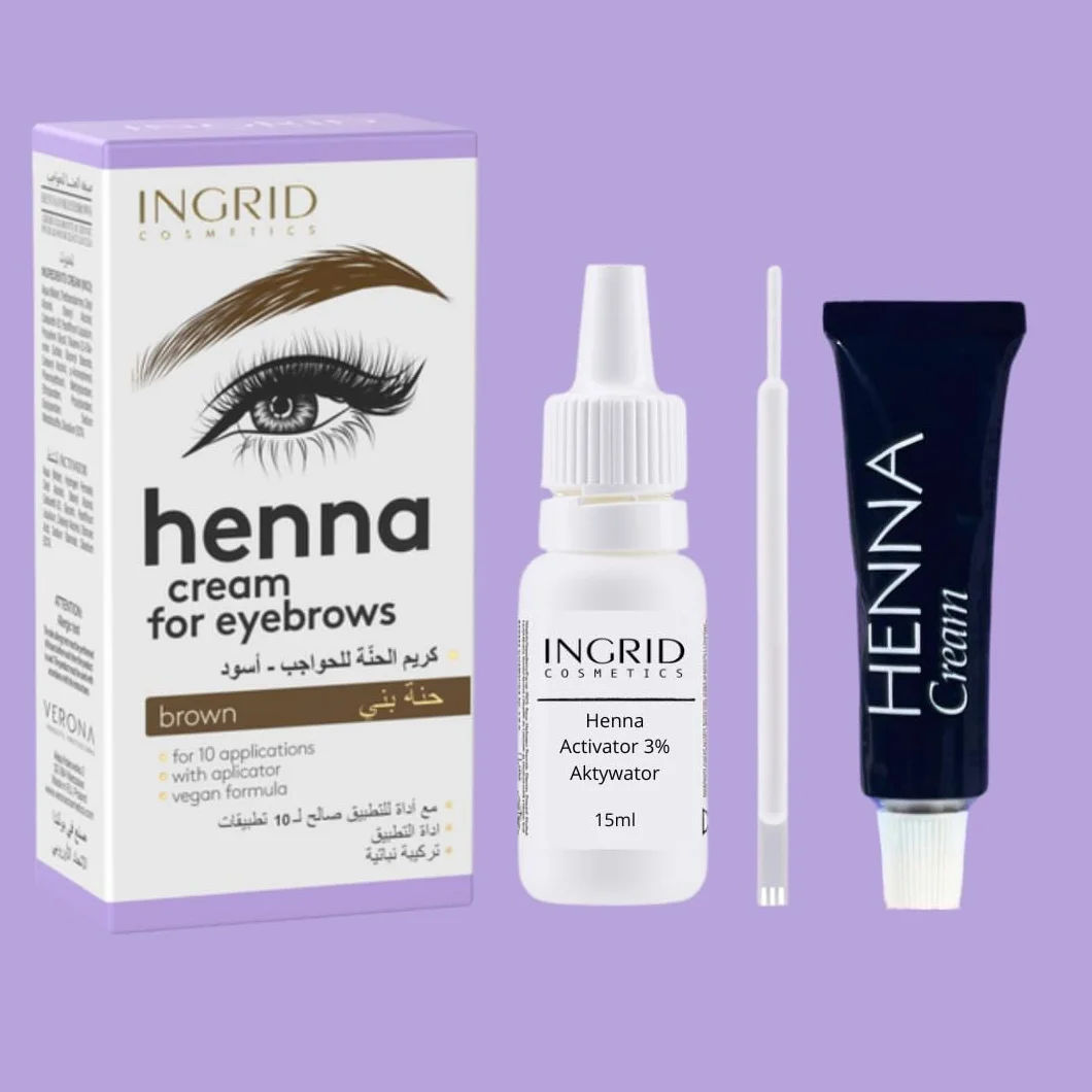 Kit di Colorazione Semipermanente per Sopracciglia, Tinta per Sopracciglia Risultato Naturale, Crema Henna Formula Vegan Dura Fino a 4 Settimane (CASTANO)