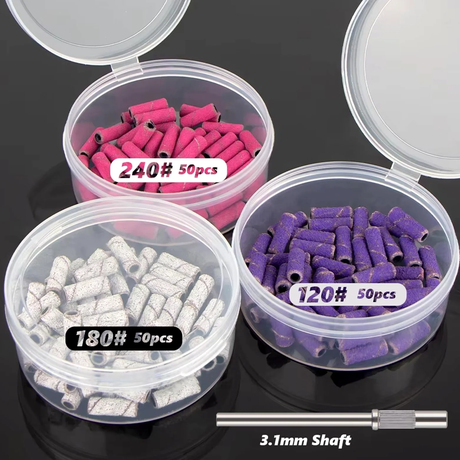 50 pezzi for punte for lima for unghie medie con grana for trapano for for manicure in gel for(240Grit-50pcs)