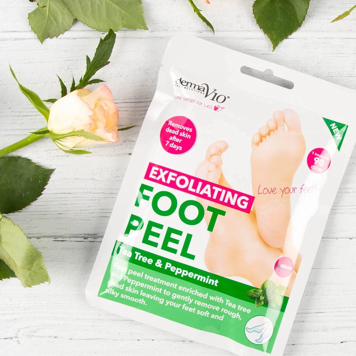 Peeling esfoliante per piedi all'albero del tè e menta piperita