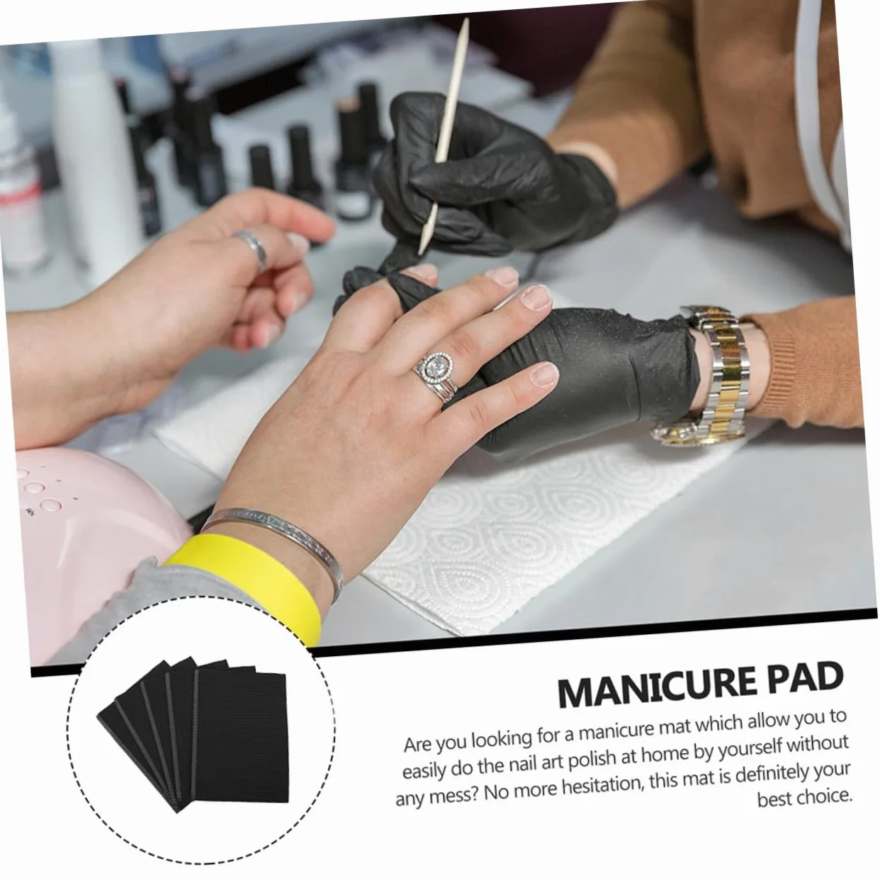MAGICLULU Tovaglia Monouso per Nail Art in Carta 125 Pezzi Tovaglia per Manicure Resistente a Tre Strati Assorbente e Pieghevole per Saloni di Bellezza e Uso Professionale