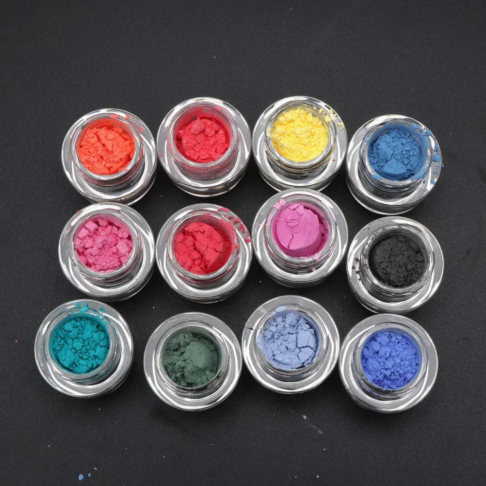 12 scatole di glitter per unghie, per scintillii, paillettes, paillettes, unghie, pigmenti, decorazione, espositore per cornici