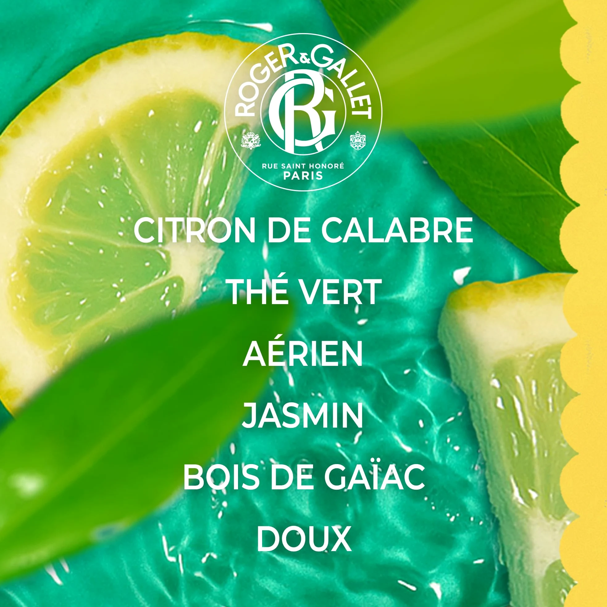 Roger&Gallet - The Vert - Acqua Profumata di Benessere - Limone di Calabra - Tè verde - Legno di Gaiac - 100 ml