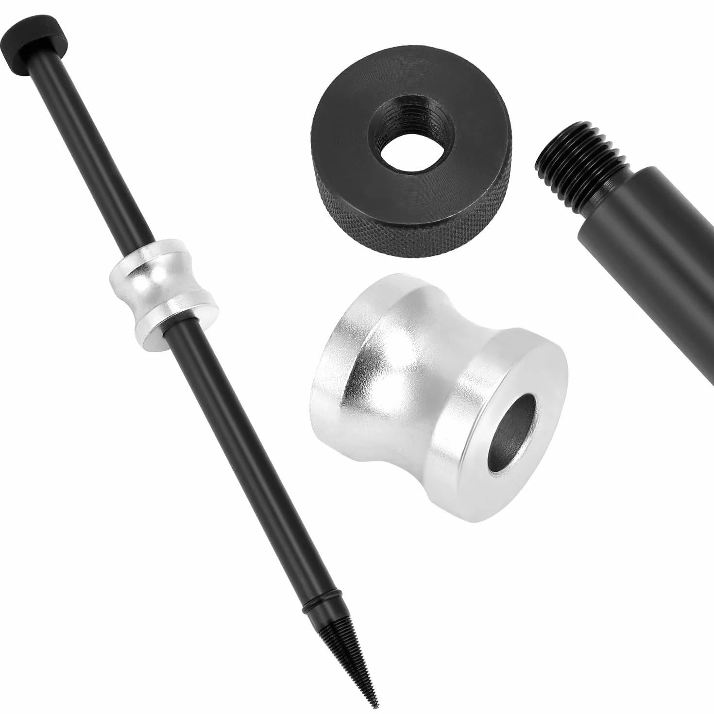 QWORK Estrattore per guarnizioni iniettori, Acciaio al Carbonio, Universale per Auto, 4.5 mm -13.2 mm, Nero
