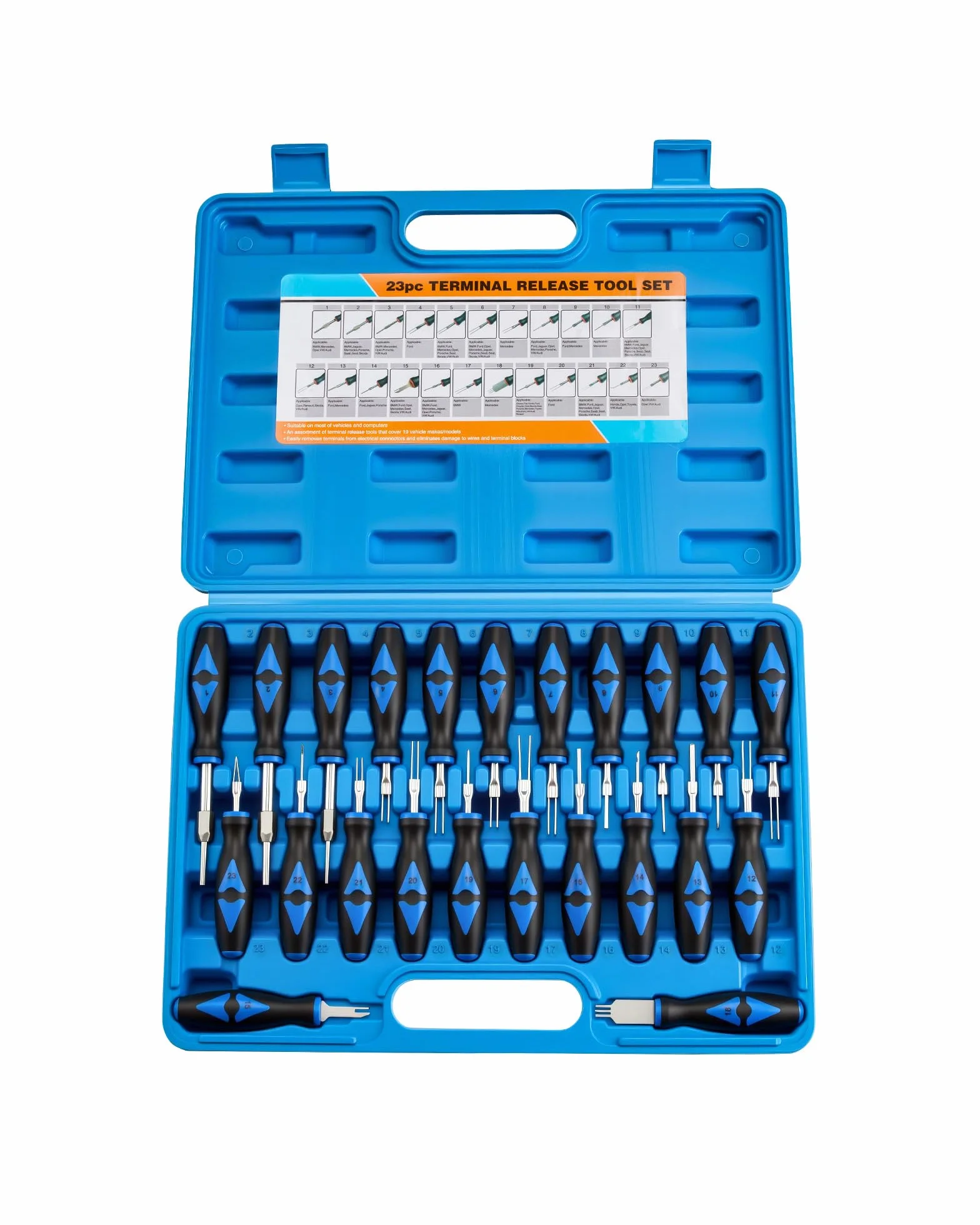 RUIZHI 23-TLG Terminal Removal Tool Kit – Rimozione Connettori Cablaggio Auto Universale con Guanti