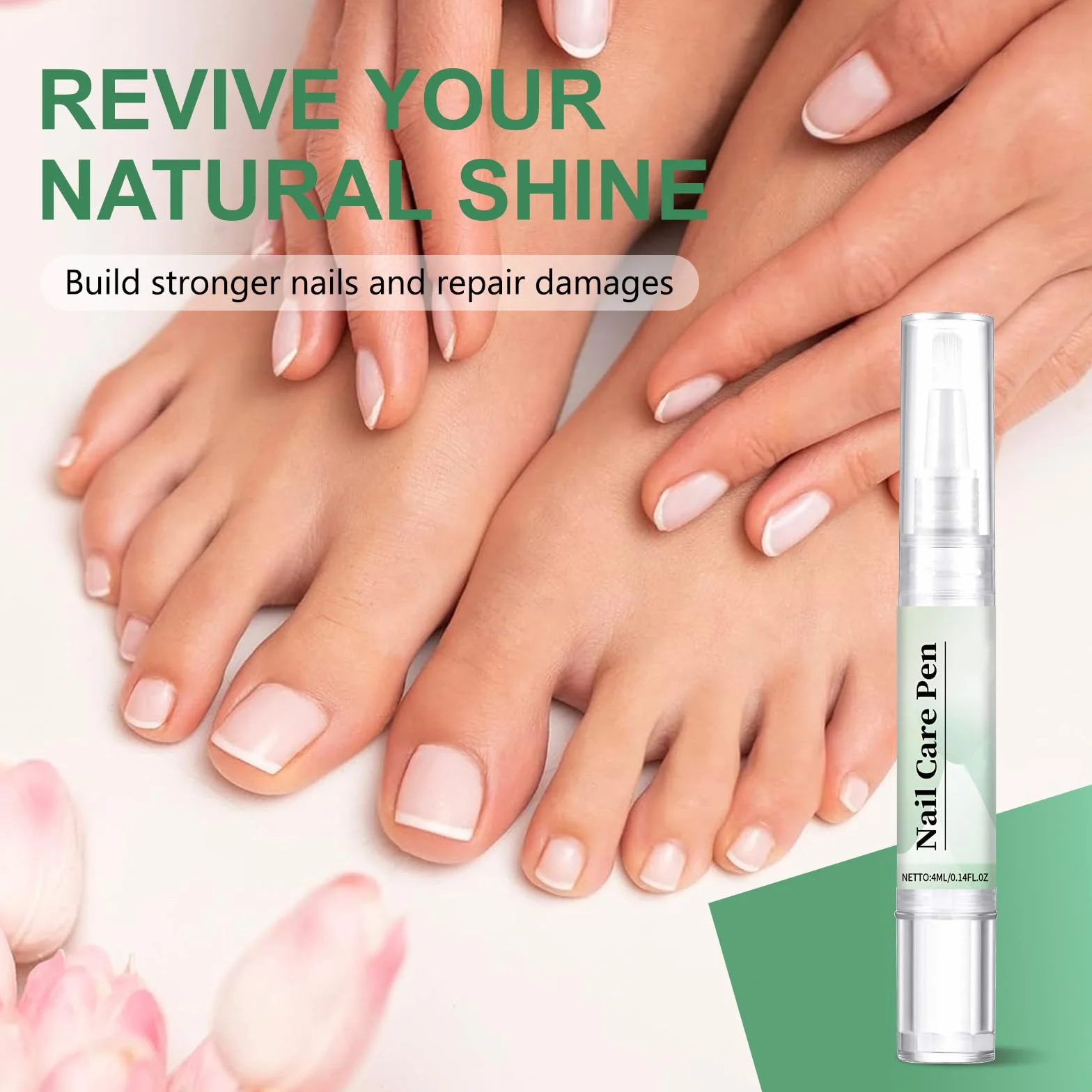 Nail Care Pen - Set di 3 penne per unghie curate e unghie dei piedi con olio di tea tree, vitamina E e aloe vera