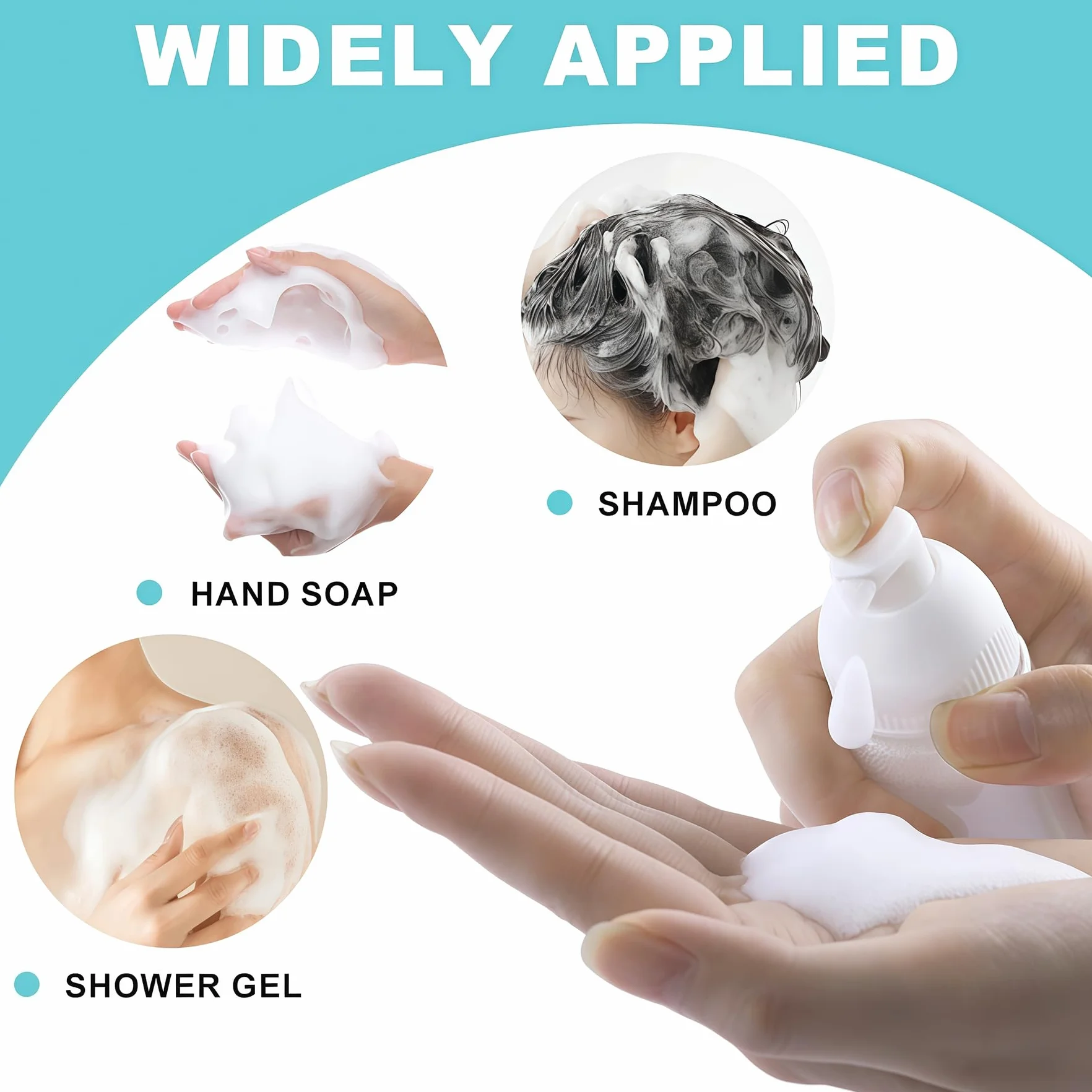 3 flaconi da 100 ml in plastica trasparente con erogatore a pompa, ricaricabili, da viaggio, dispenser per sapone per mani, shampoo, cosmetici, dispenser di schiuma