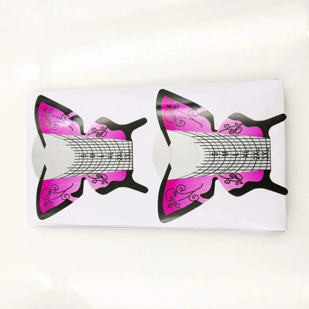 FRCOLOR Cartine Per Ricostruzione Unghie Estese 100 Pezzi Con Numeri Guida Strumento Per Unghie Gel Uv Accessori Nail Art Professionale E Uso Domestico