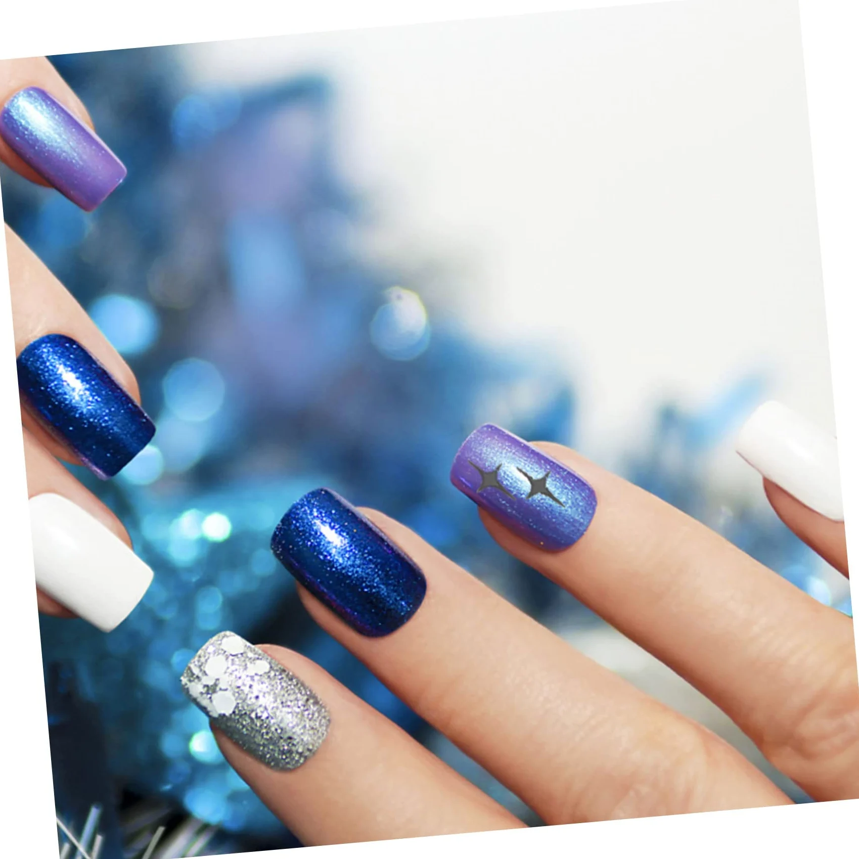 CALLARON 60fogli Adesivi Per Unghie Nail Art Stickers Per Decorazioni Estive e Invernali Facile Applicazione Per Design e Creativi Per e Speciali