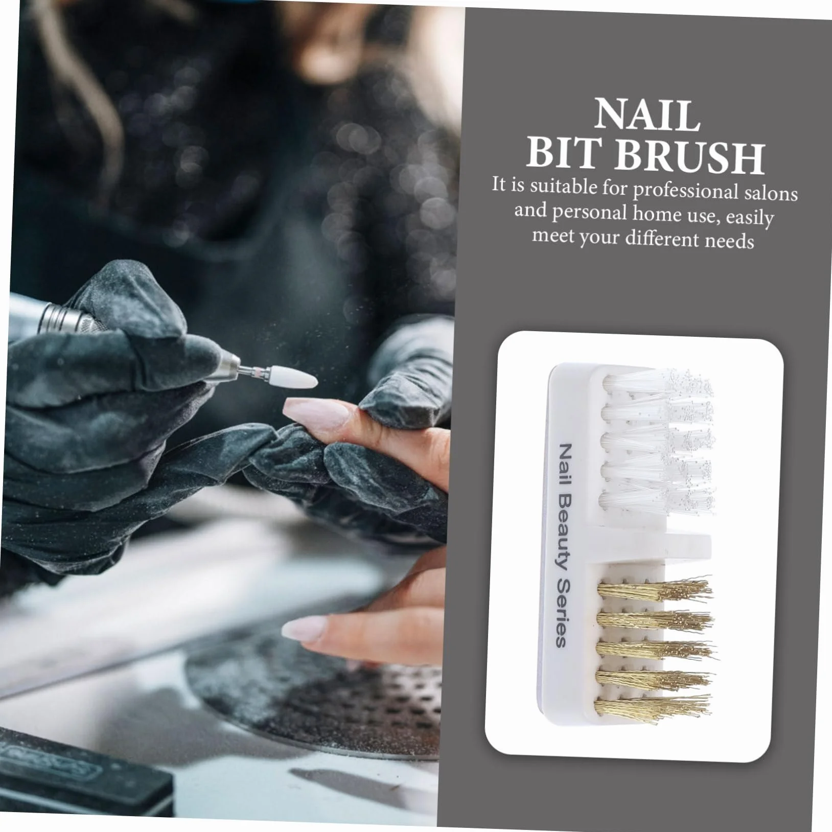 Healeved Spazzola Pulizia Unghie Rame Pennello Manicure Professionale 4.6x2.3x1.5 Pollici