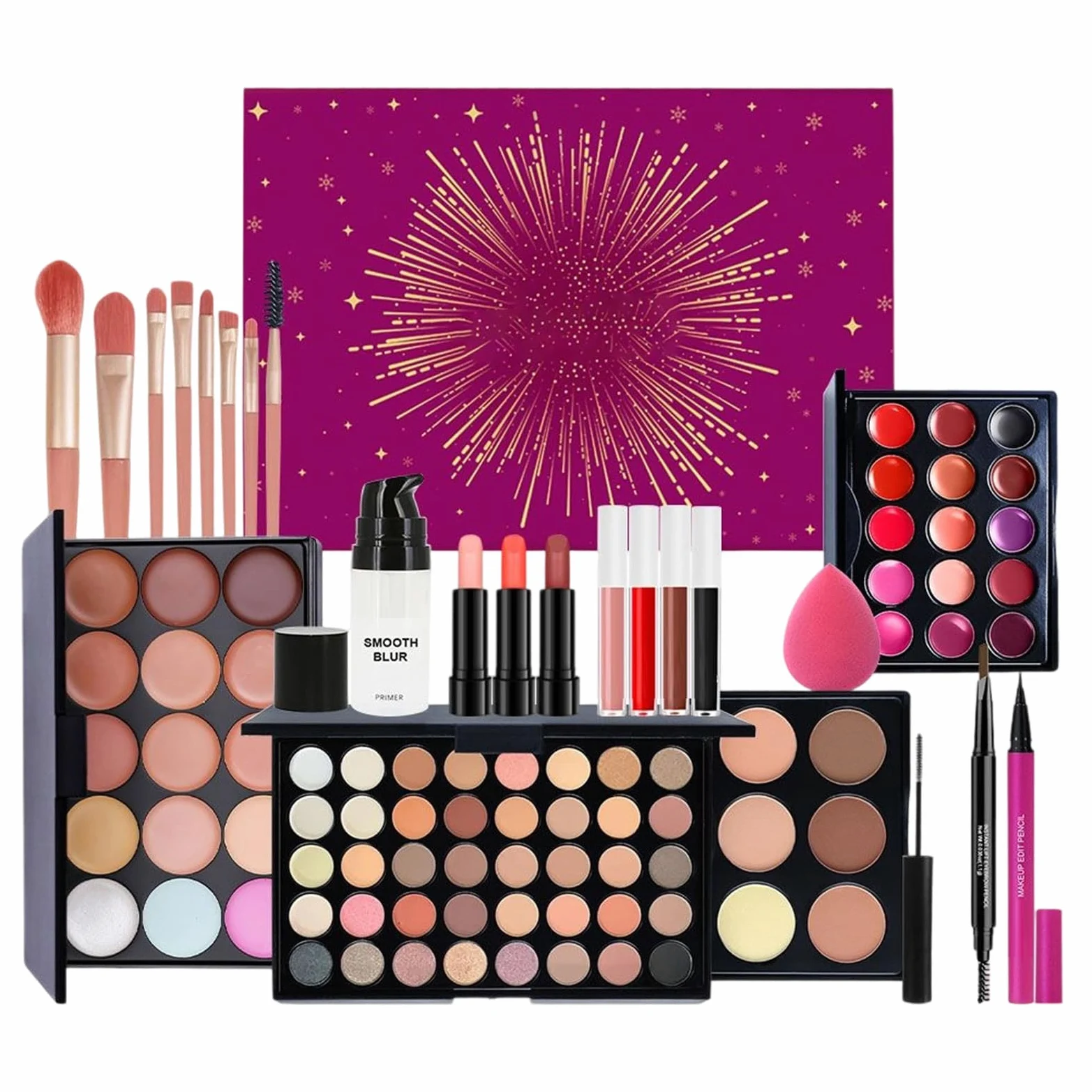 Set Di Trucco | Bellezza Palette di Ombretti Rossetto Pennello | Kit Completo Con Palette Di Ombretti Per Gli Occhi | Per Ragazze Adolescenti Principianti Compleanno Natale Moglie Festa