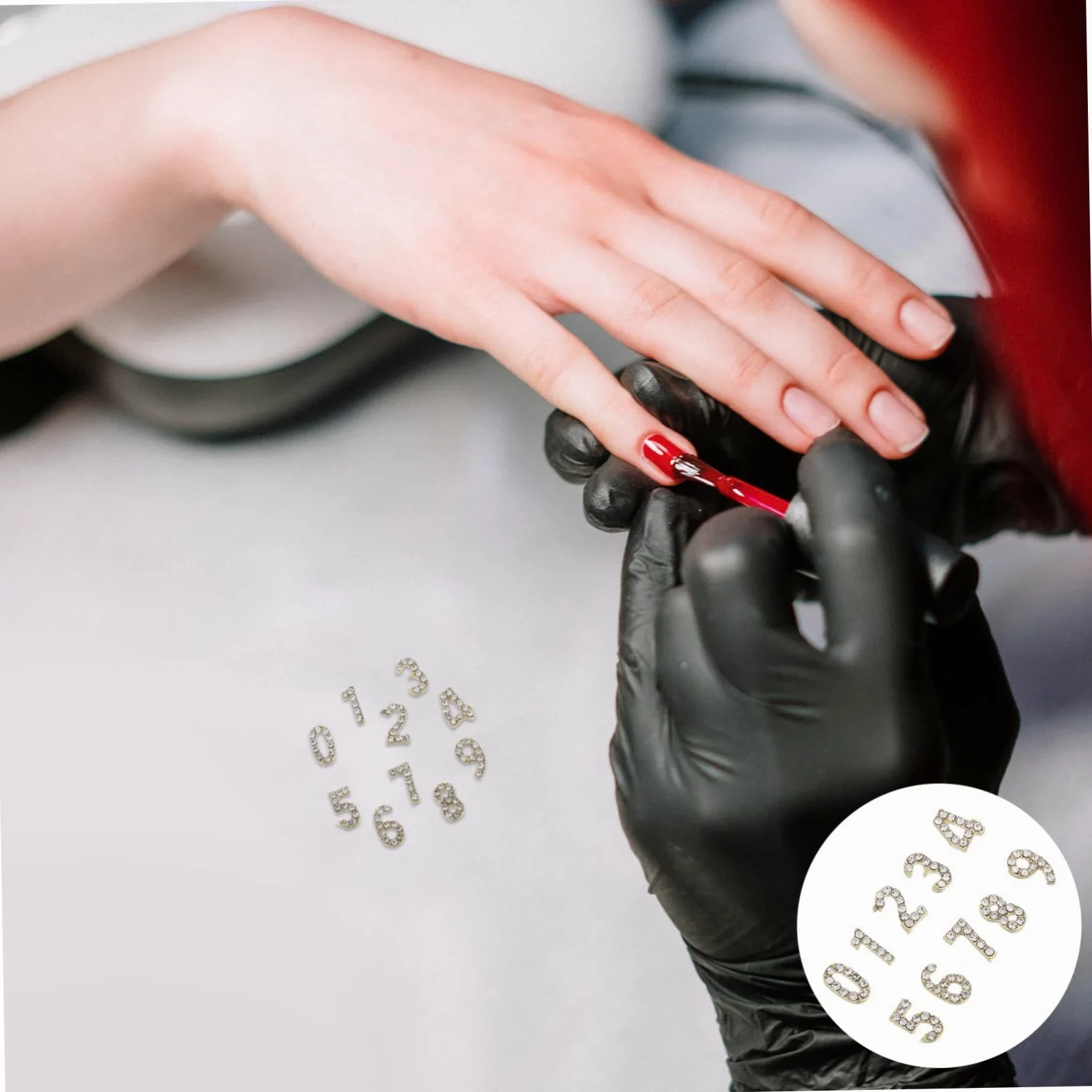 100 Pezzi Di Per Unghie Gioielli Per Unghie Con Numeri Haoshi Per Nail Art Con Numeri Ciondoli Per