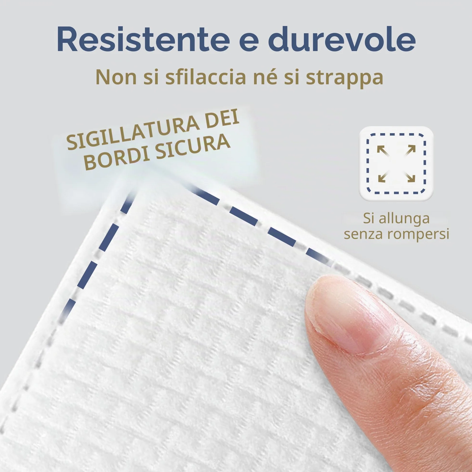 Ourmed Life Grandi dischetti di cotone per la rimozione del trucco, morbidi e privi di lanugine con design con cuciture pressate, resistenti cuscinetti struccanti per la pulizia del viso su tutti i