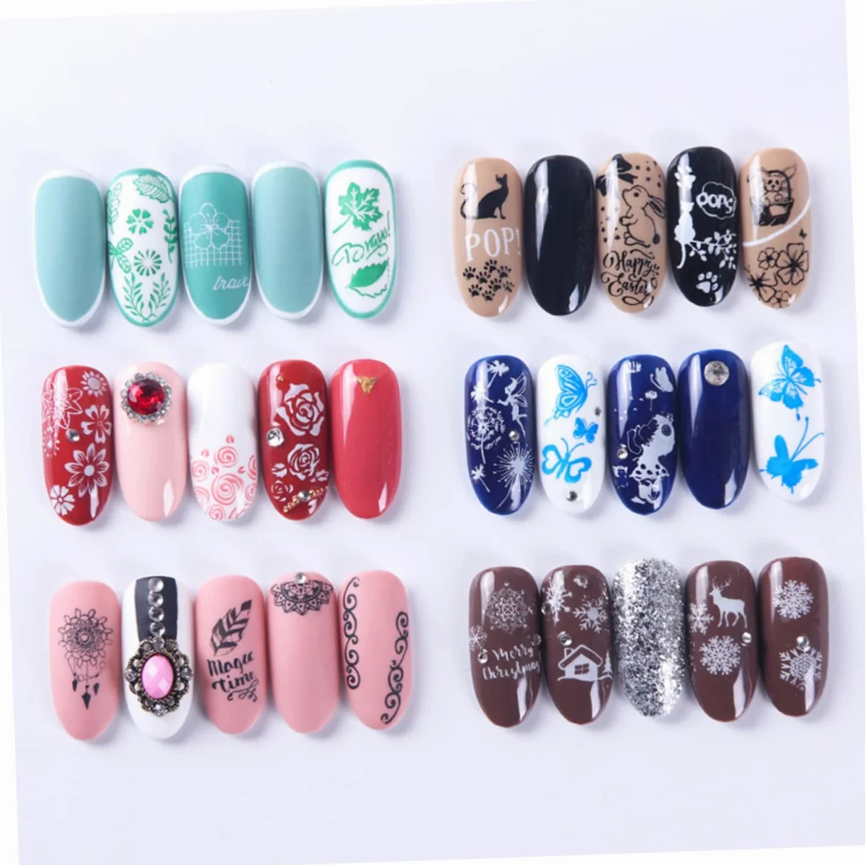 3 Set Piastre Per Stamping Unghie Con Design Floreali E Farfalle Template Per Nail Art Per Donne Facile Usare Inossidabile Per Decorazioni Eleganti E Festive 6 Pezzi*3
